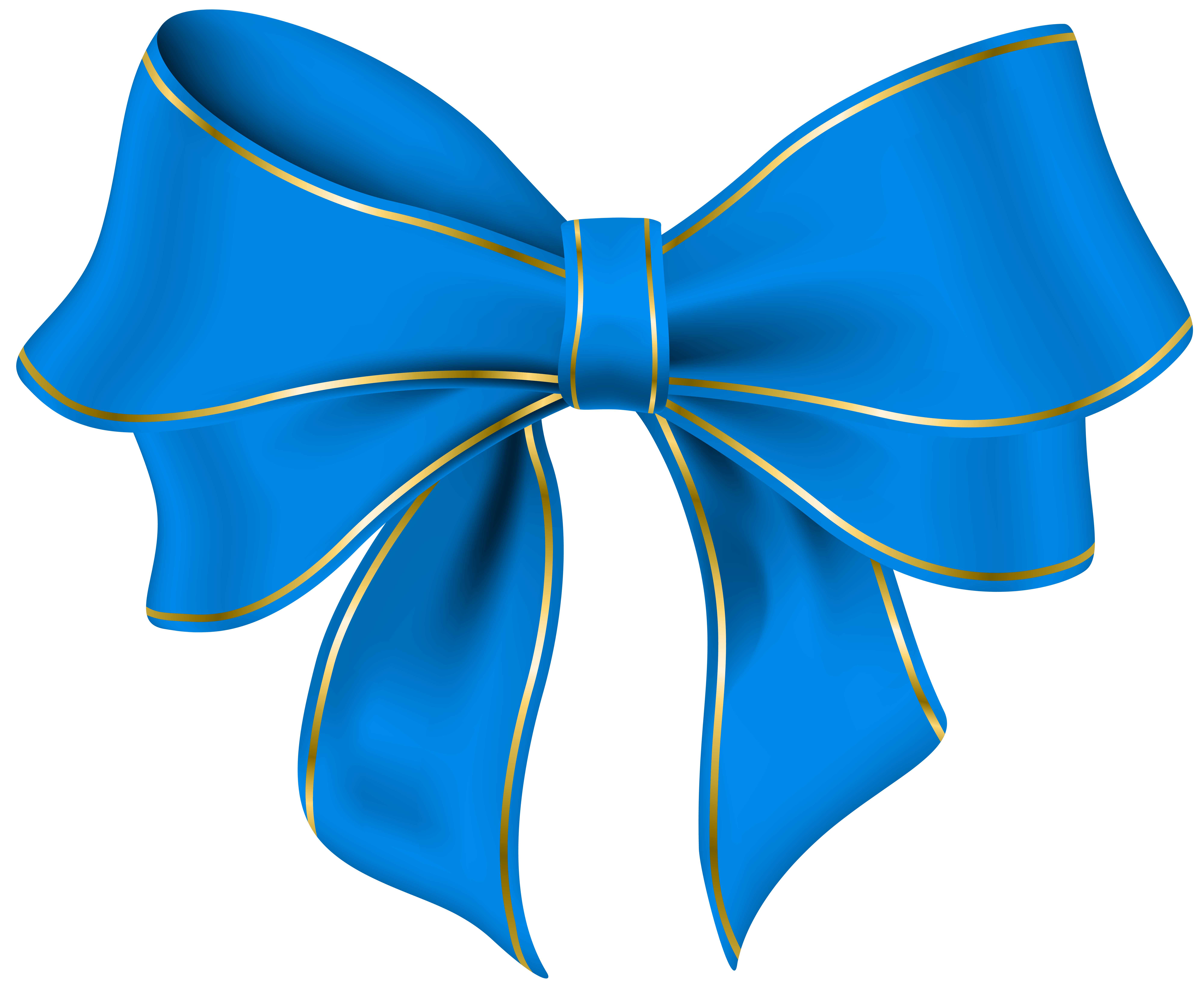 Cute Blue Bow PNG Transparent Clipart​