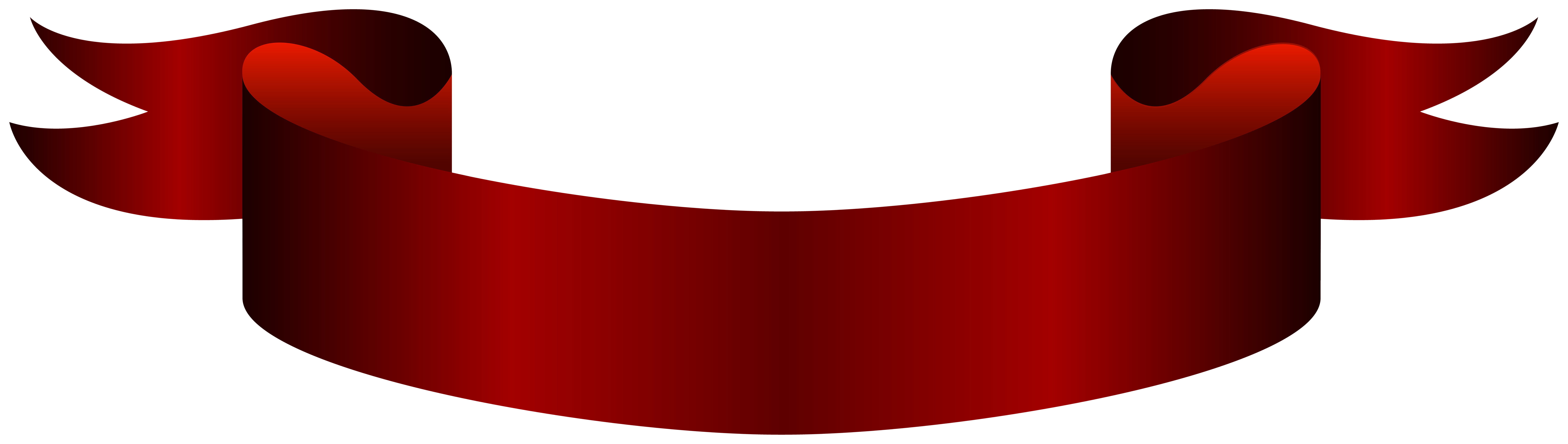 Oval Banner Dark Red PNG Clipart​