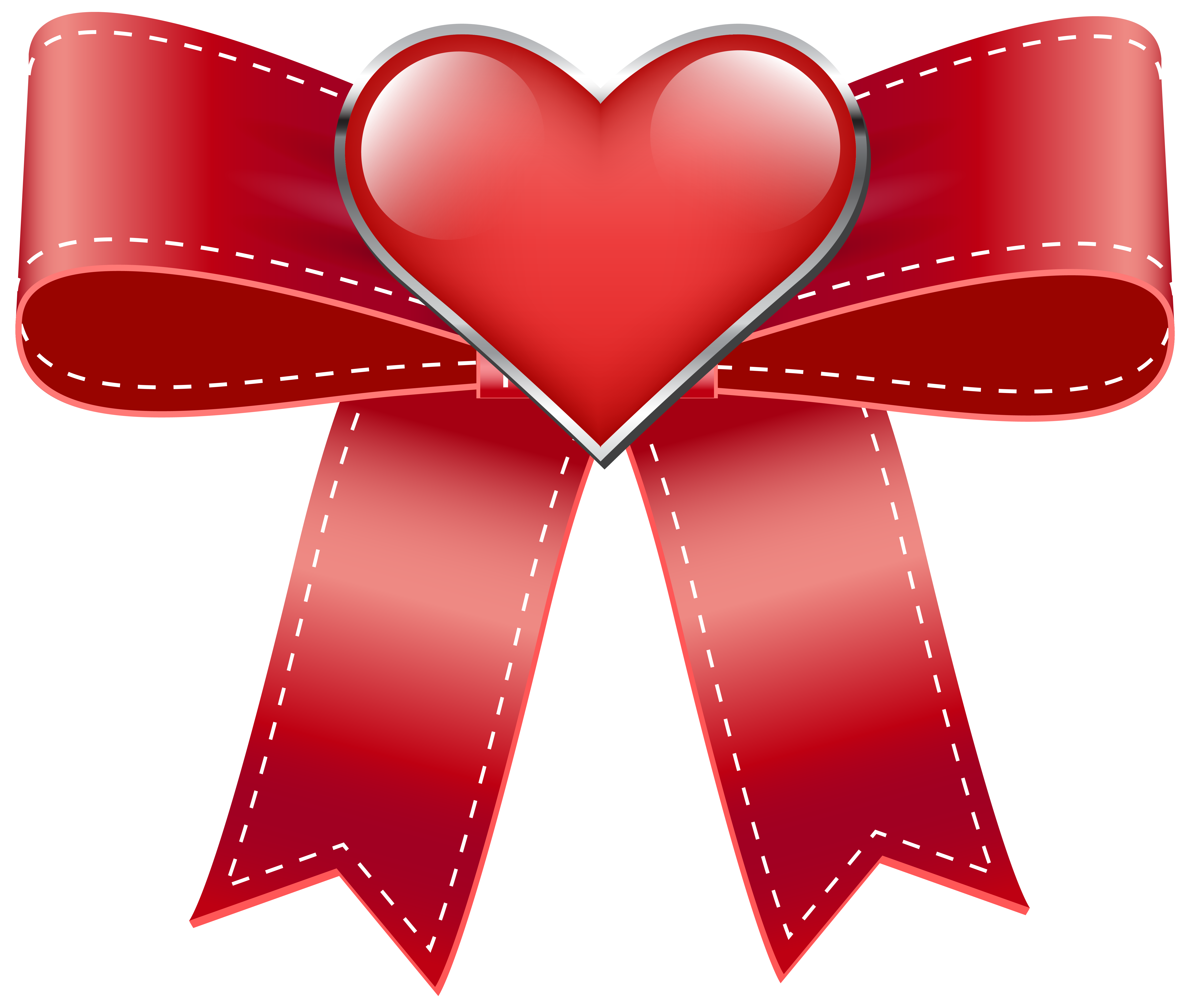 red bow with heart transparent png clip art image free christmas giveaways 2019