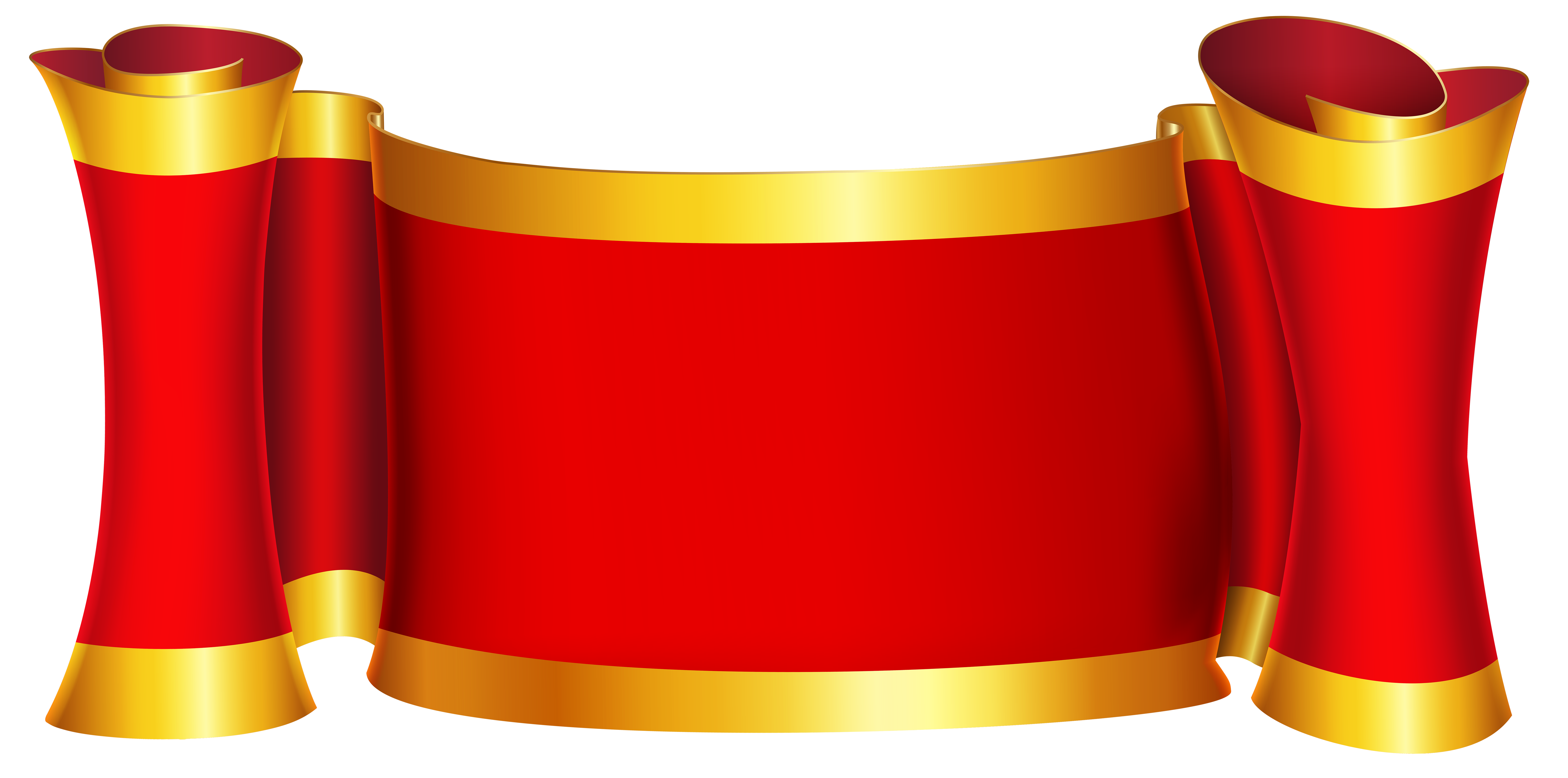 Red Gold Banner PNG Clip Art Image  Gallery Yopriceville 