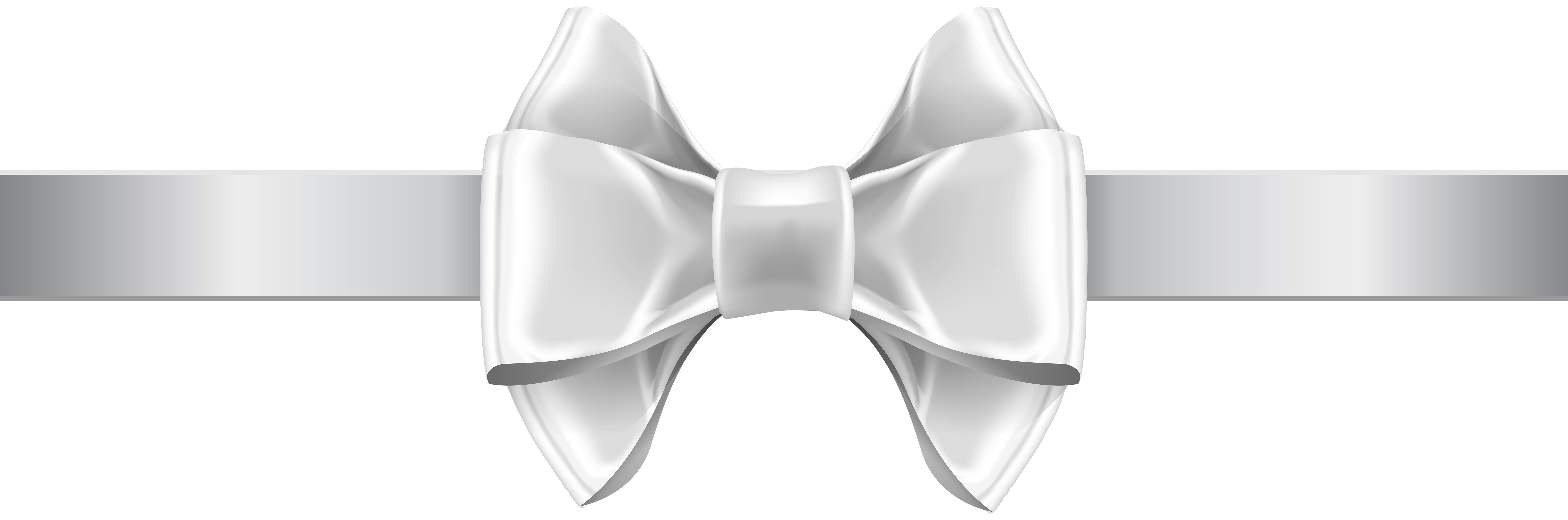 Long White Bow Clip Art