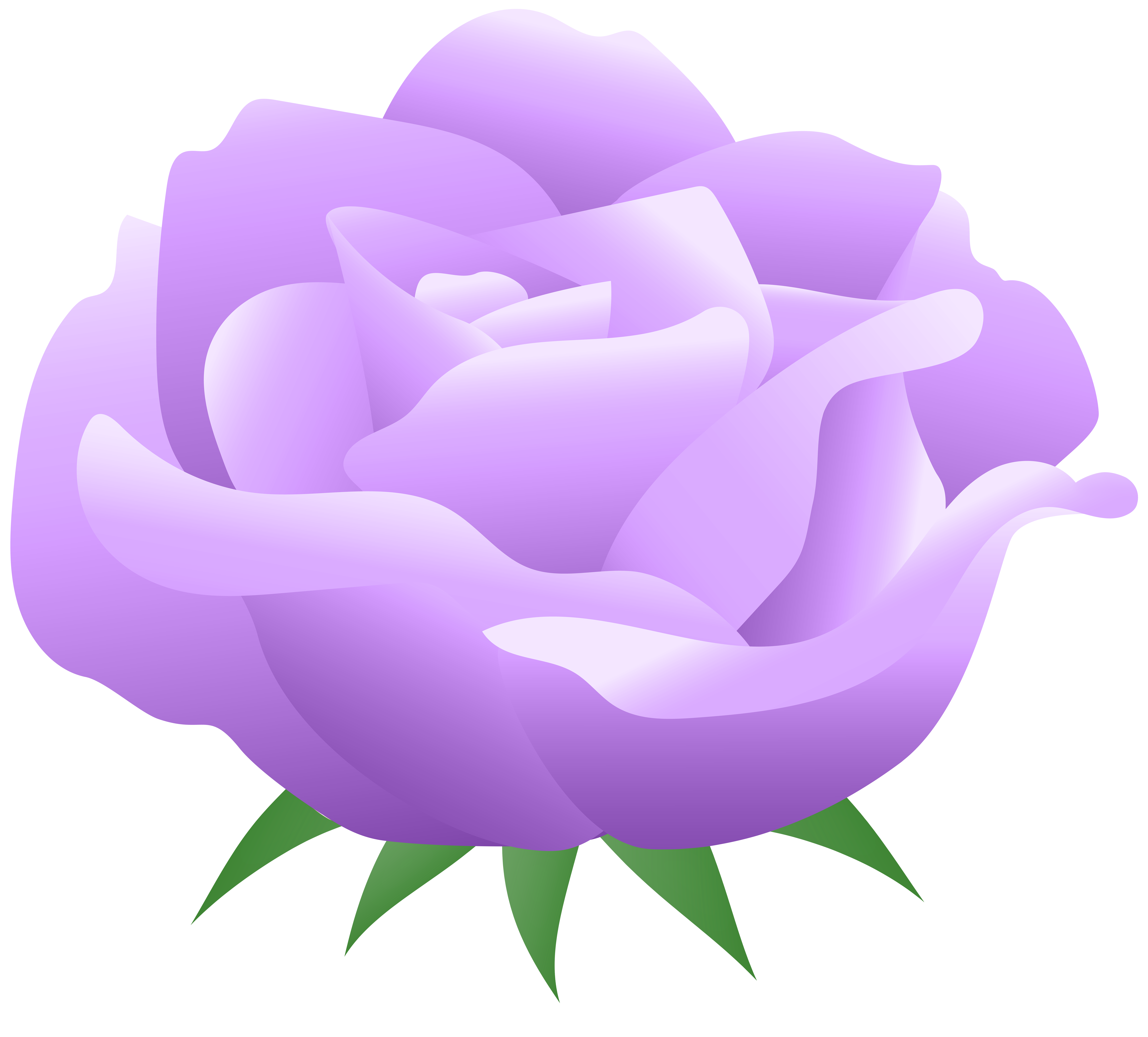 purple cartoon rose