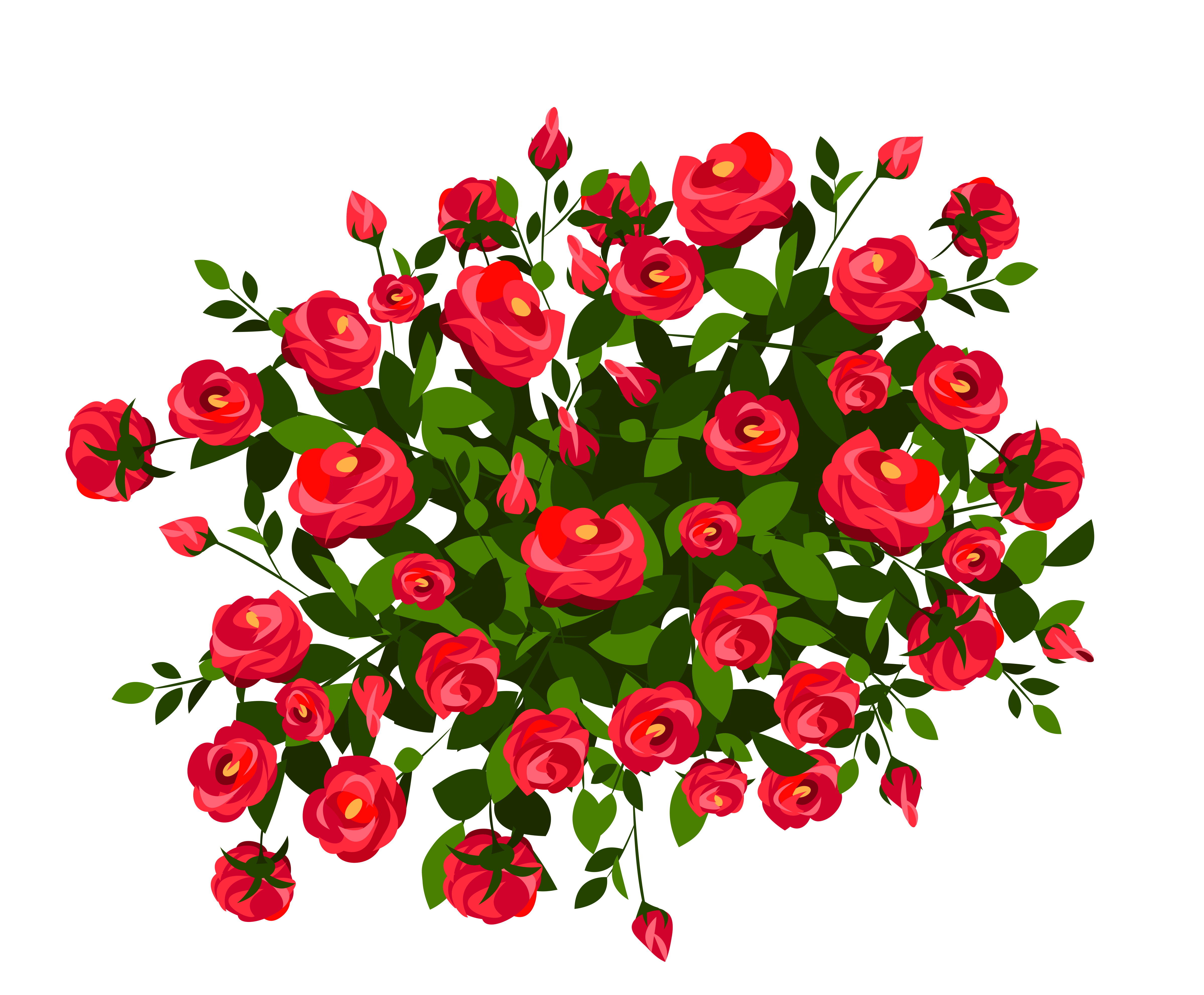 rosebush clipart heart