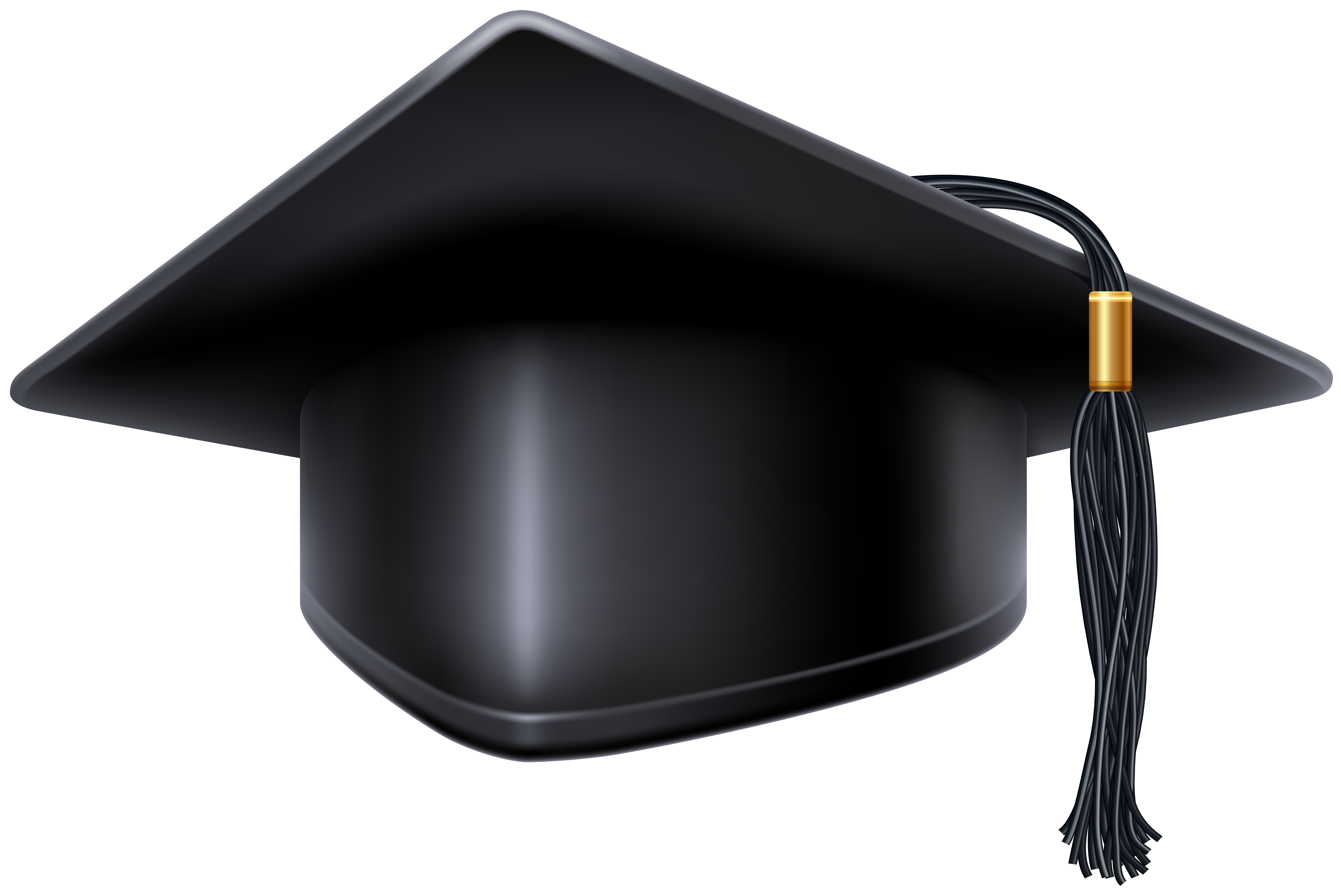 Black Graduation Cap PNG Clip Art Image 