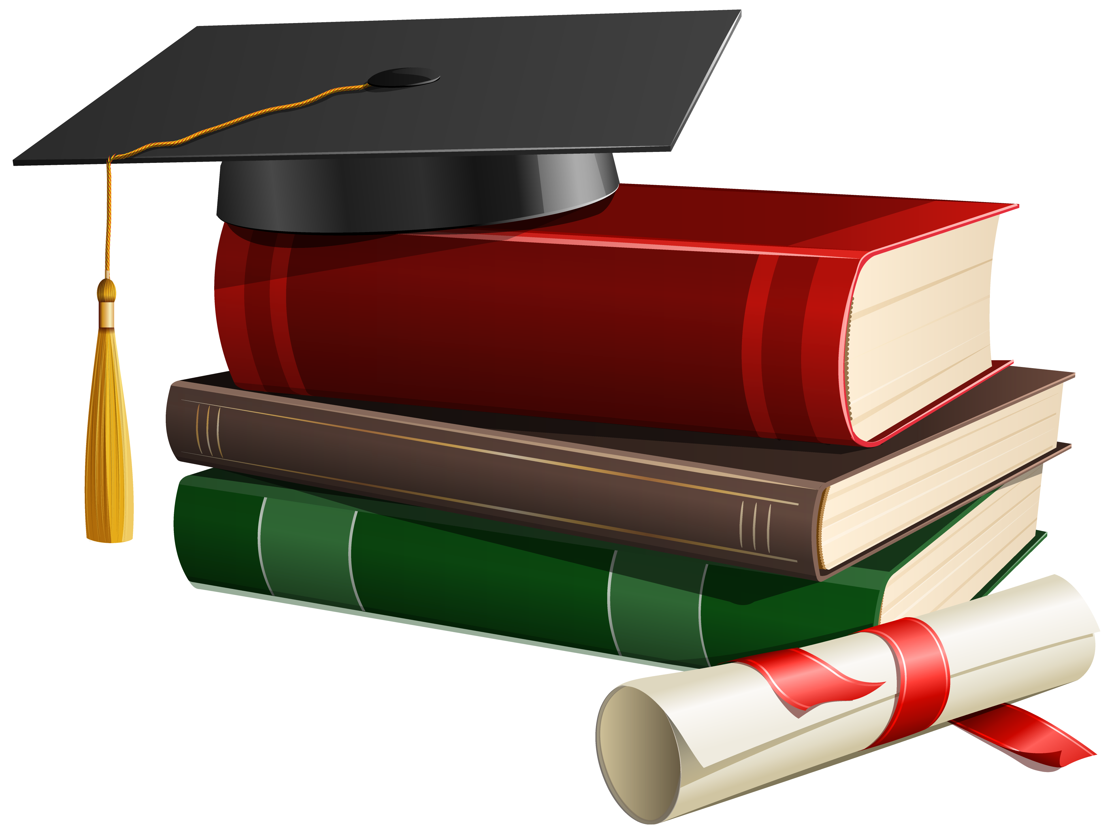 Graduation Cap Books and Diploma PNG Clipart  Gallery 