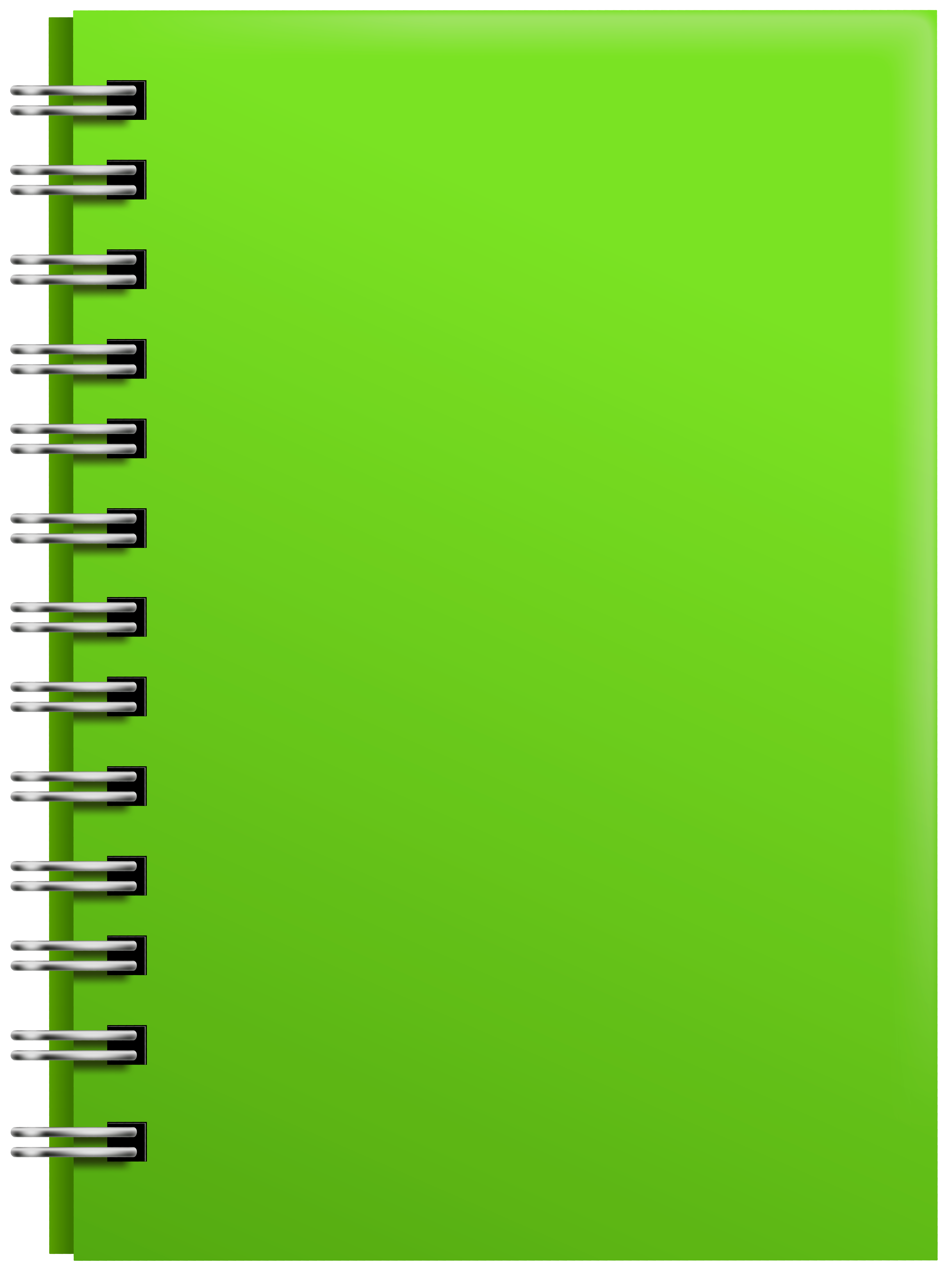 Green Spiral Notebook PNG Clipart | Gallery Yopriceville - High-Quality Images and Transparent ...