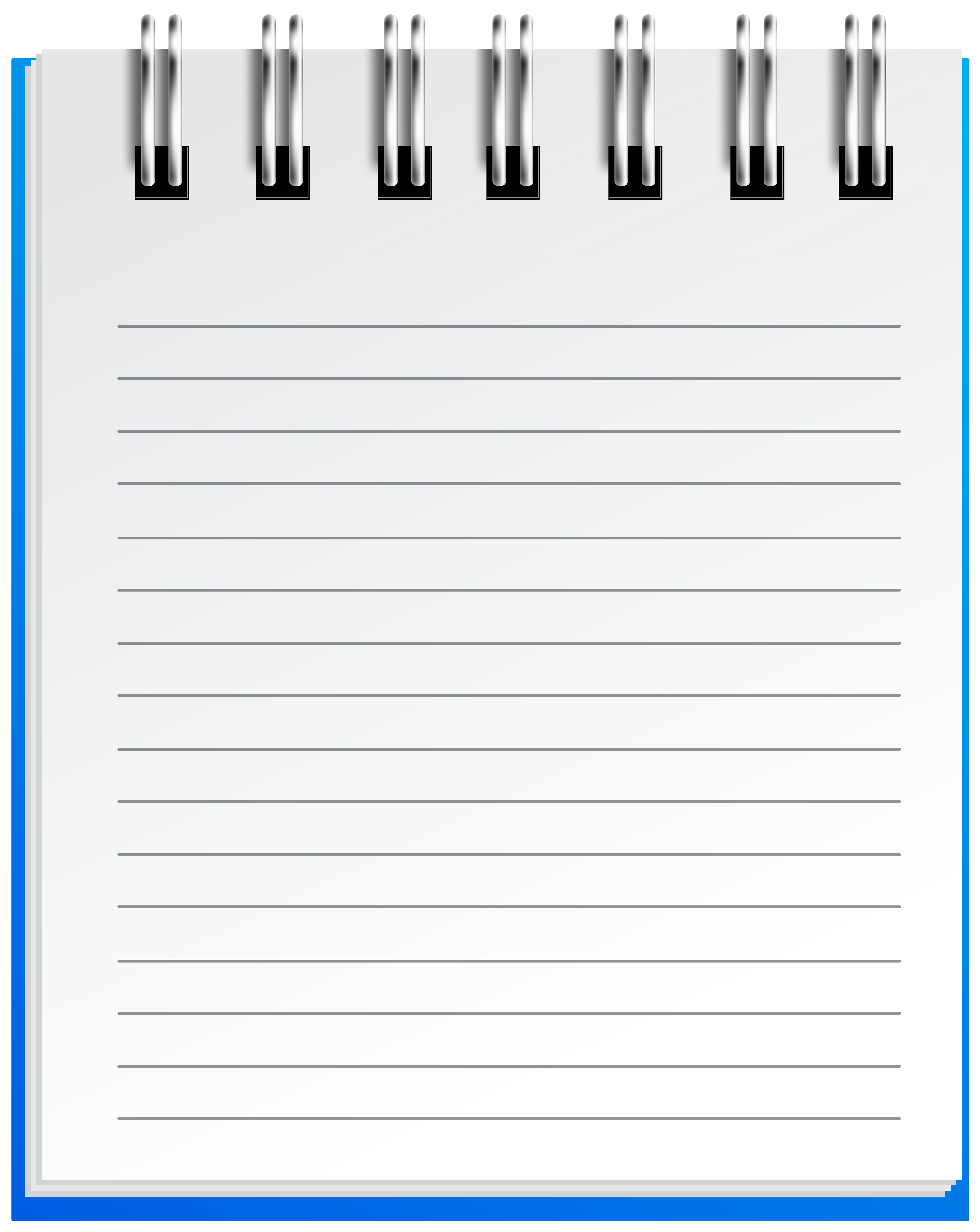 Spiral Notebook Page Clip Art