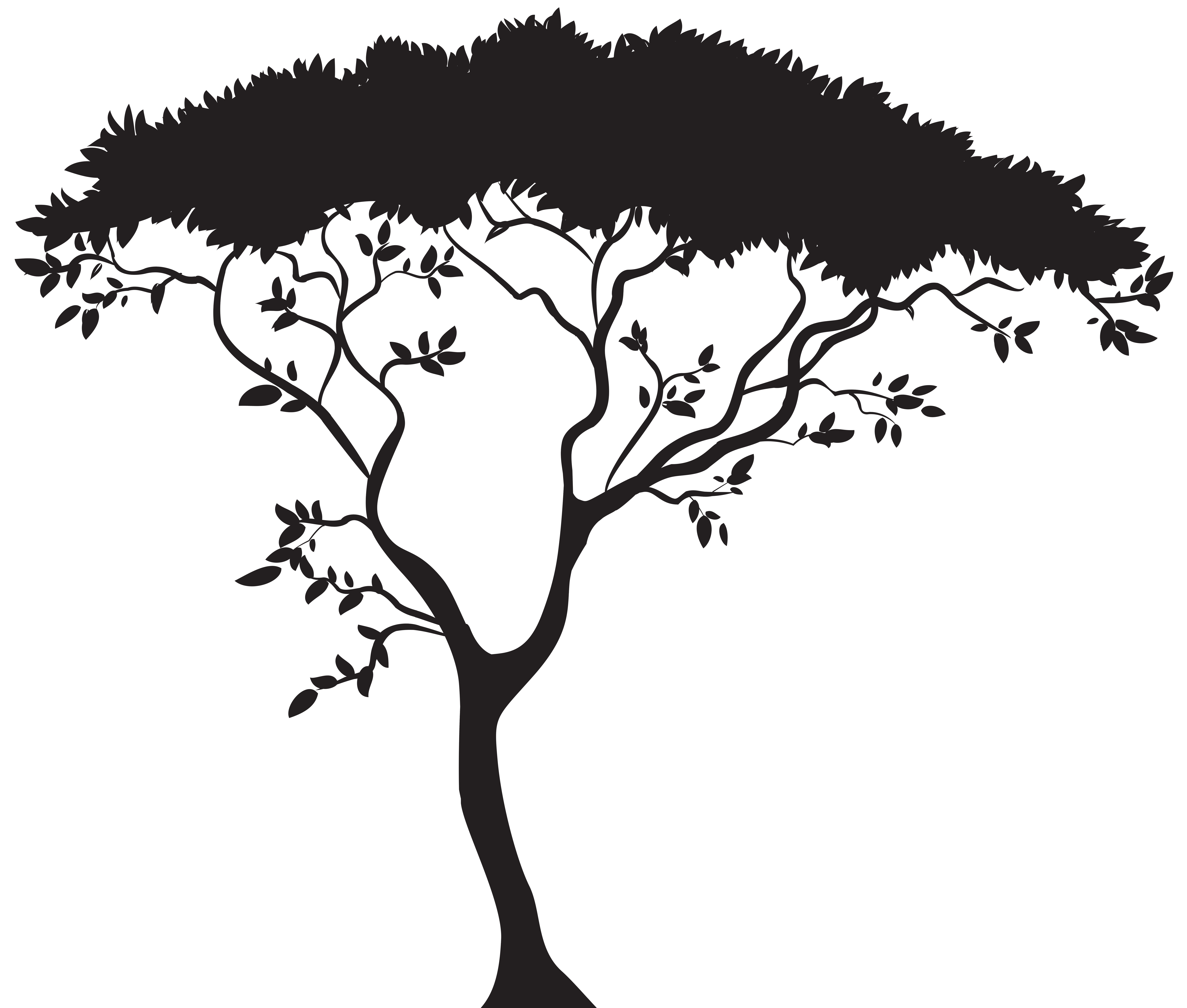 African Tree Silhouette PNG Clip Art | Gallery Yopriceville - High ...
