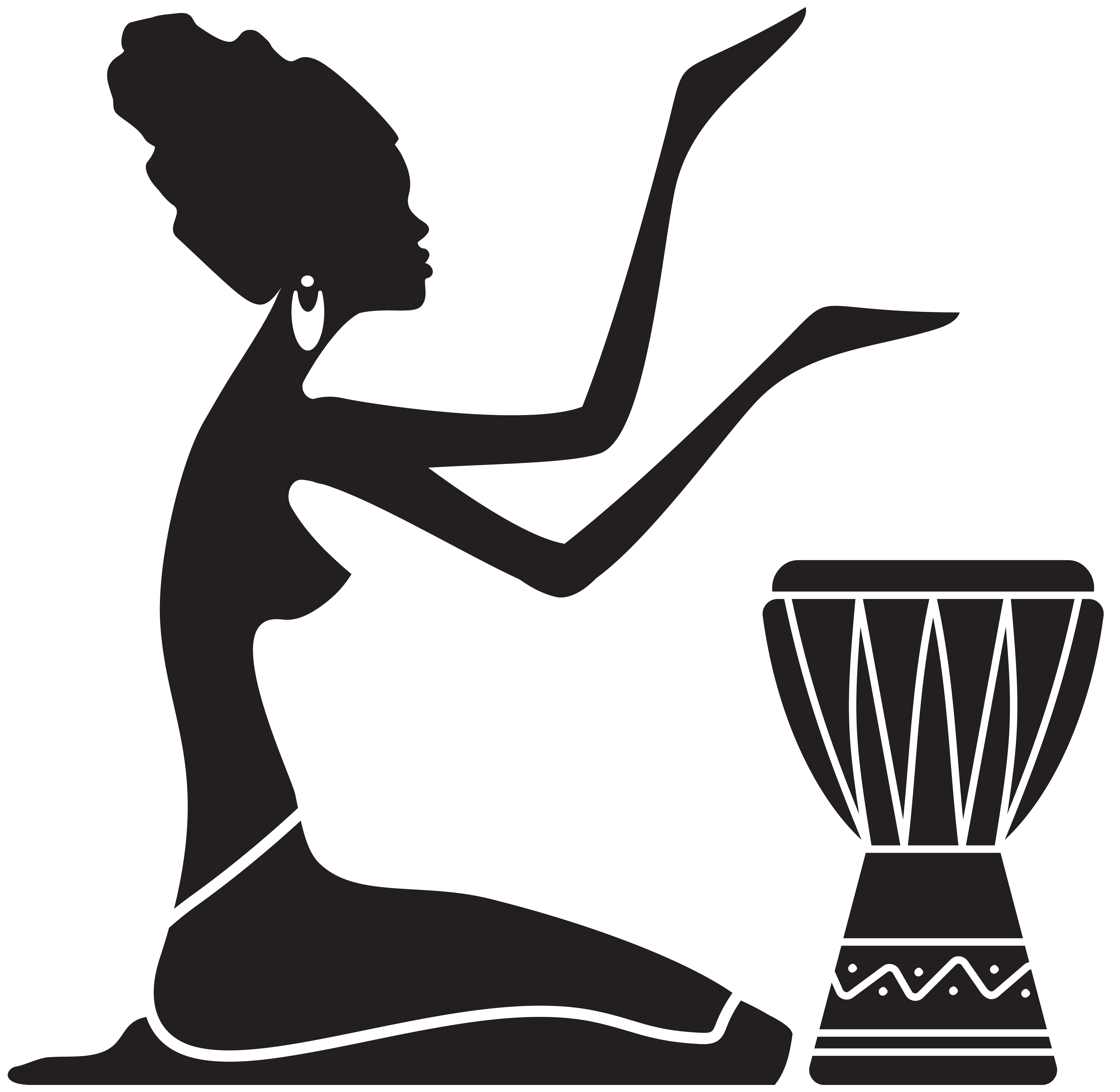 african woman silhouette clip art