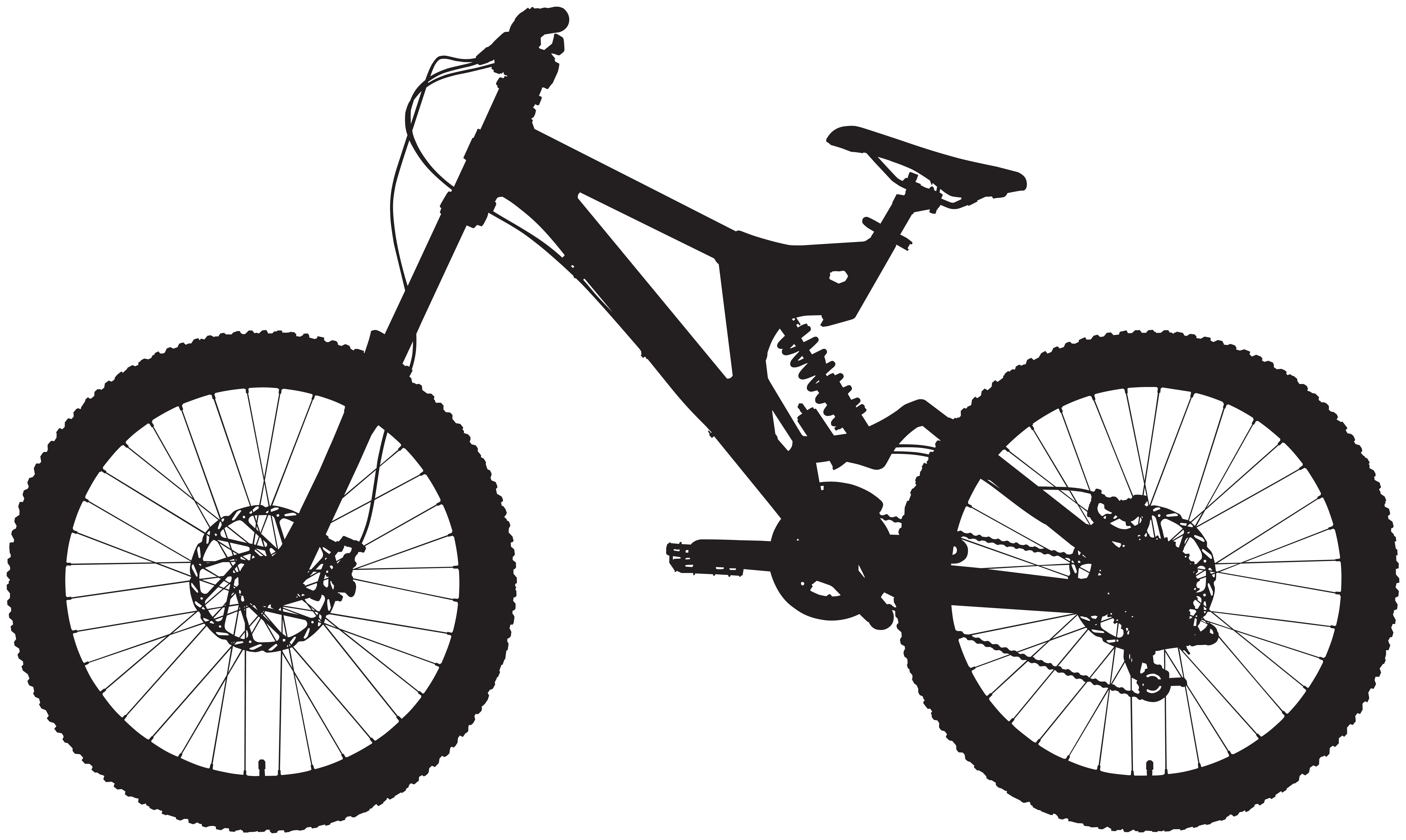 mountain bike clip art silhouette