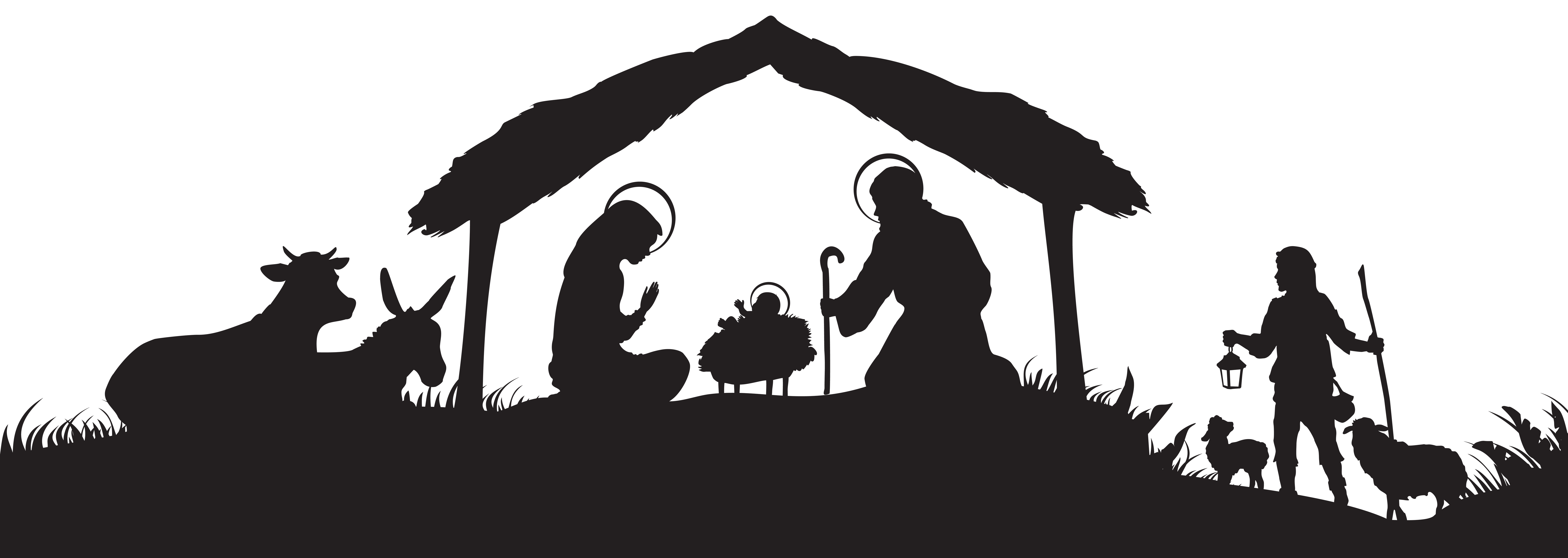 nativity silhouette clip art transparent