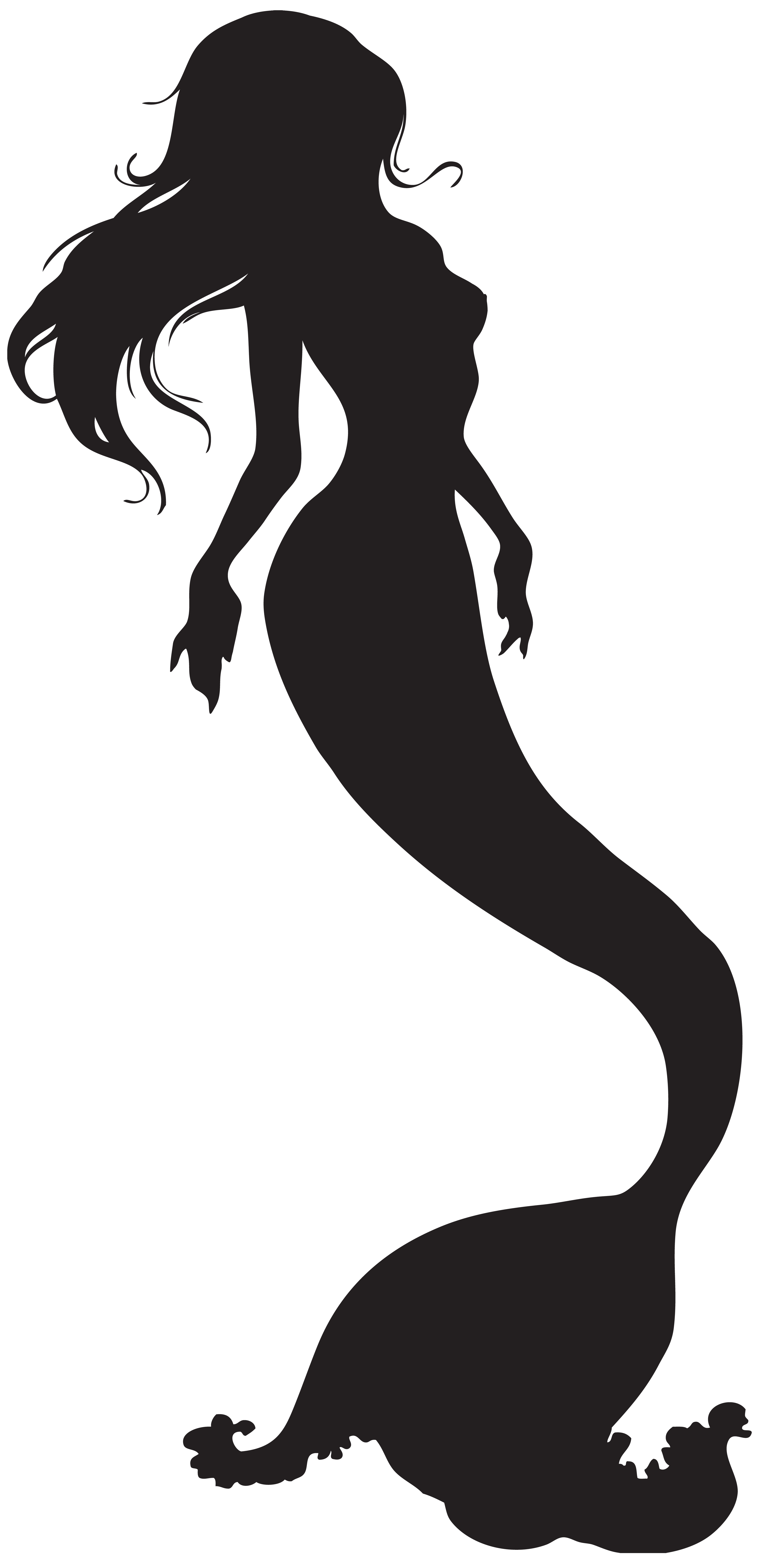 mermaid silhouette clip art