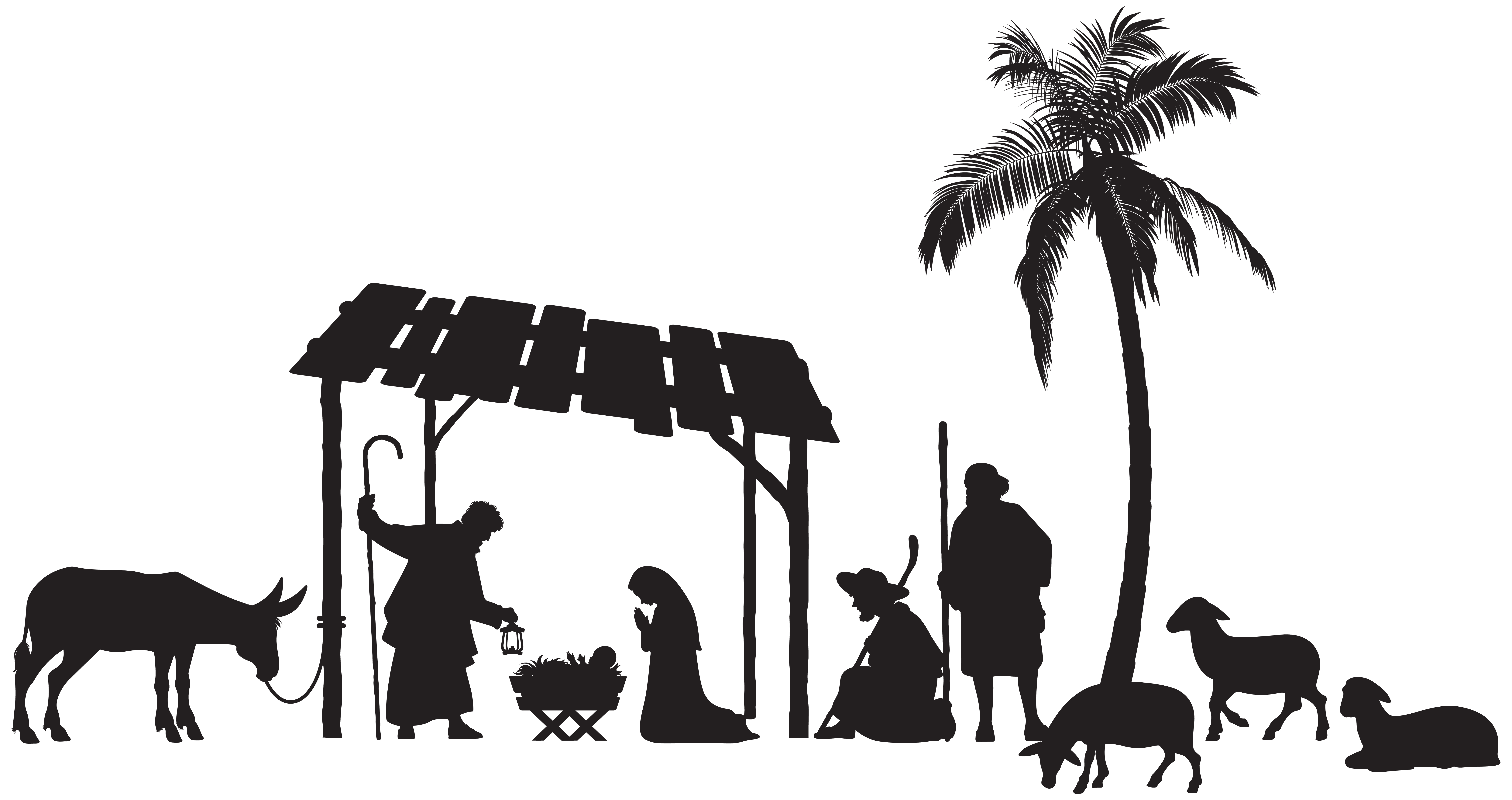 nativity silhouette clip art