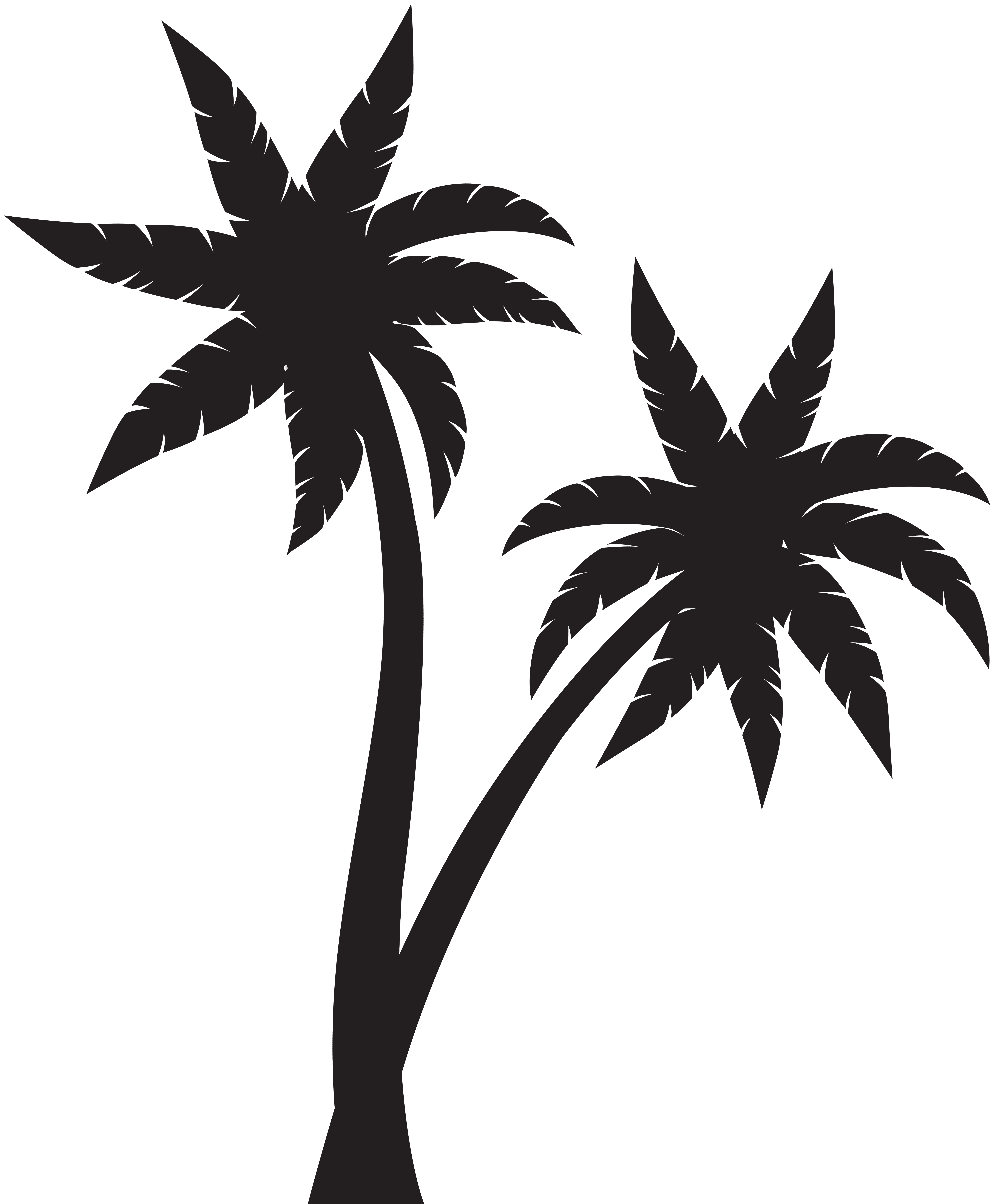 Palms Silhouette PNG Clip Art | Gallery Yopriceville - High-Quality