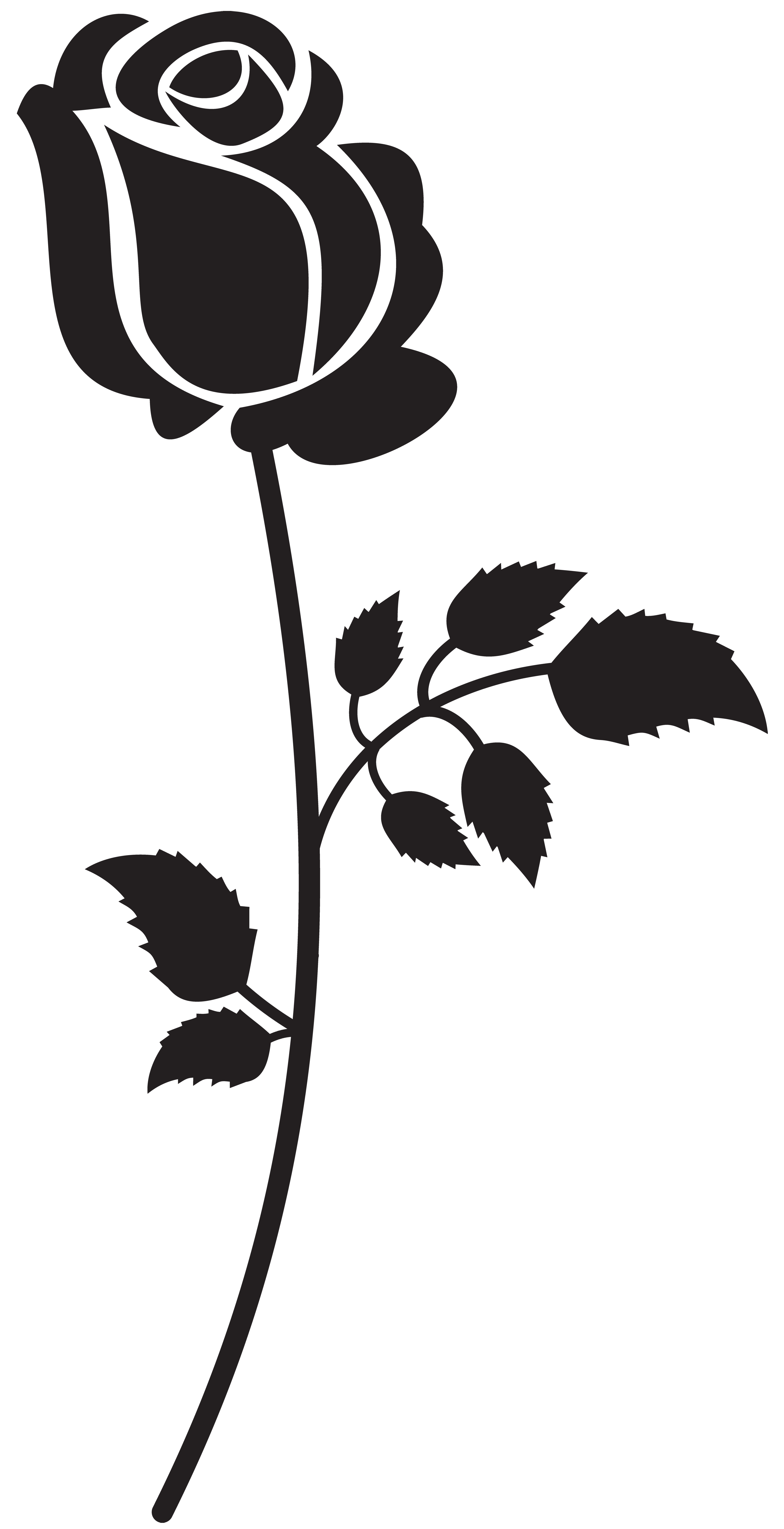 Rose Silhouette PNG Clip Art Image | Gallery Yopriceville - High