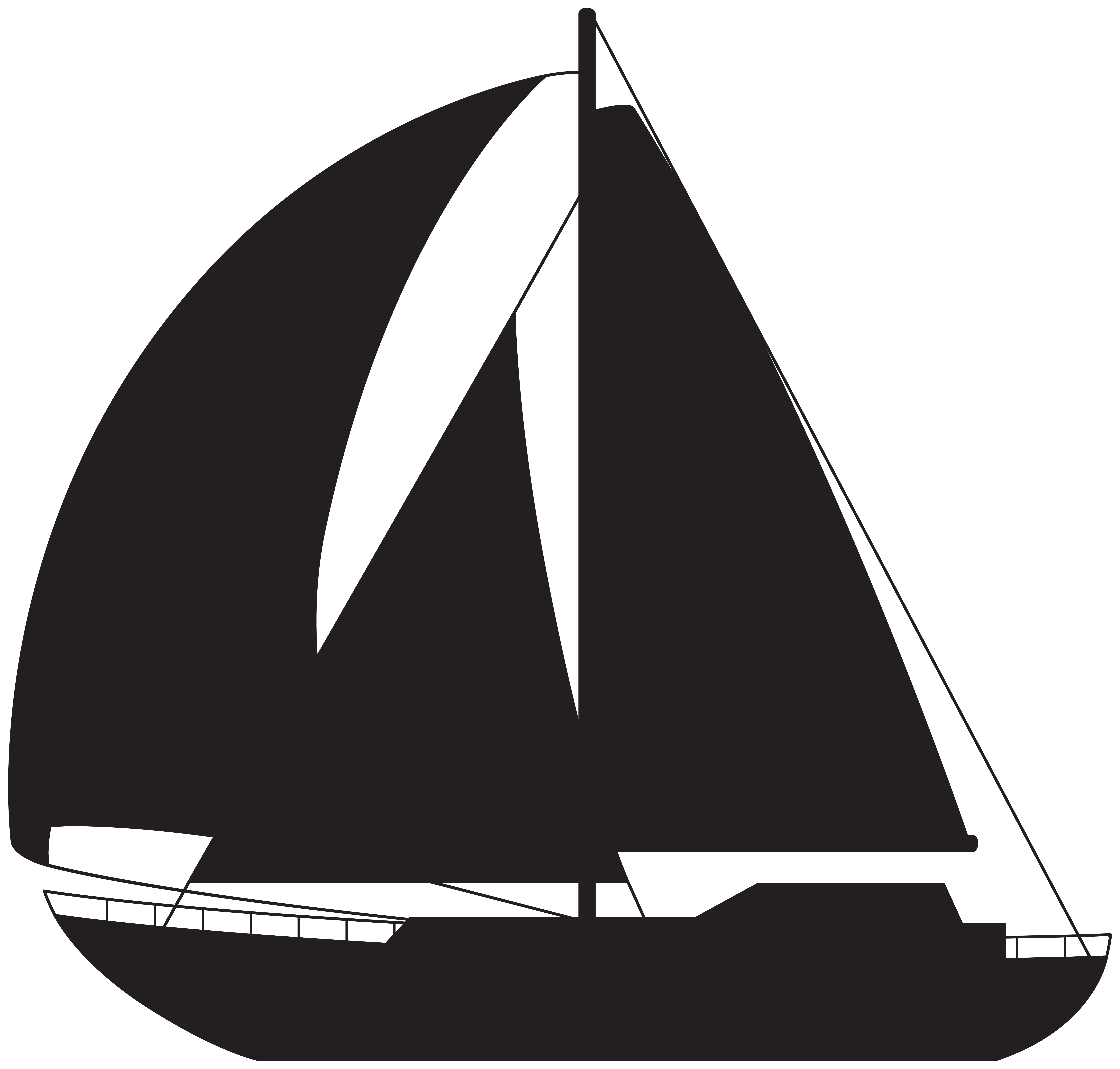 Sailboat Silhouette PNG Clip Art Image | Gallery Yopriceville - High