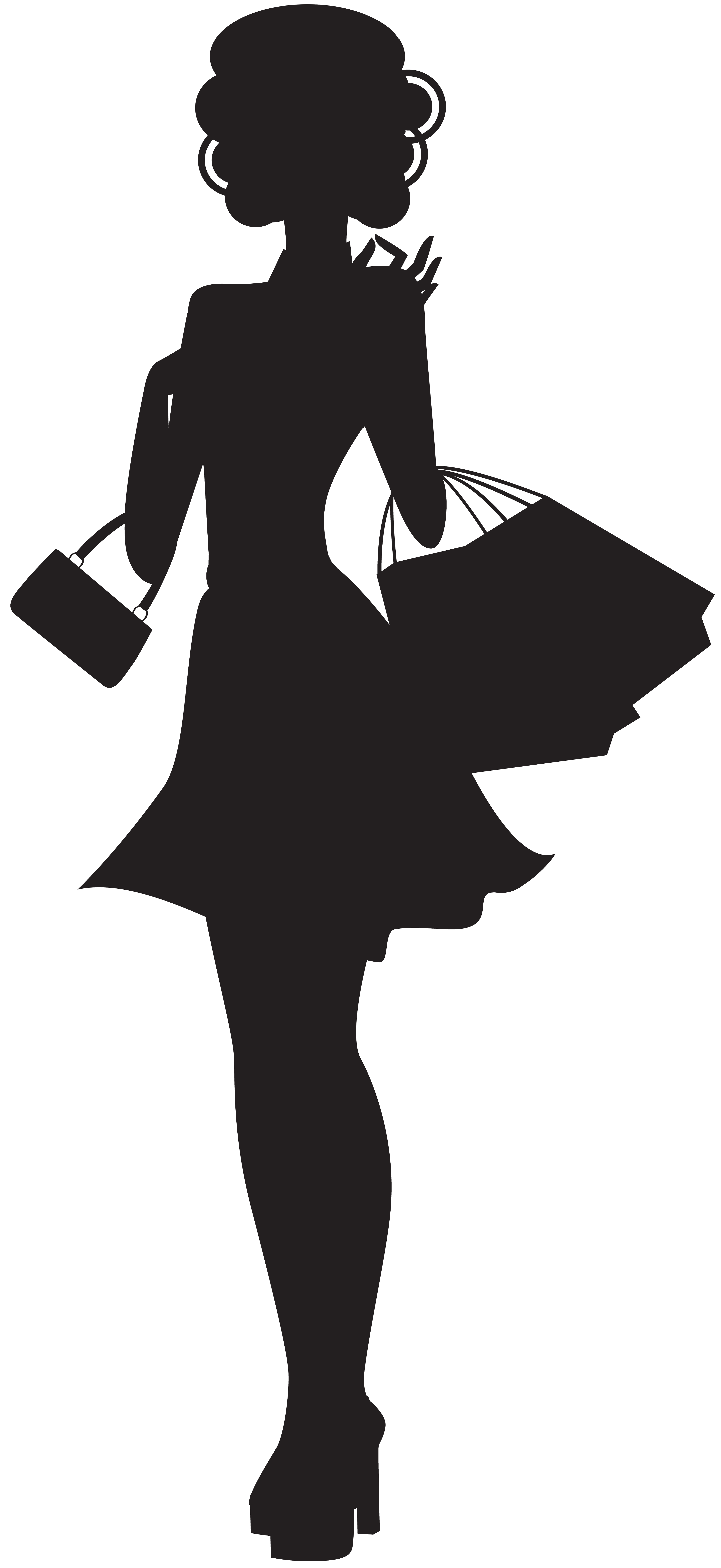 Shopping Woman Silhouette PNG Clip Art | Gallery Yopriceville - High
