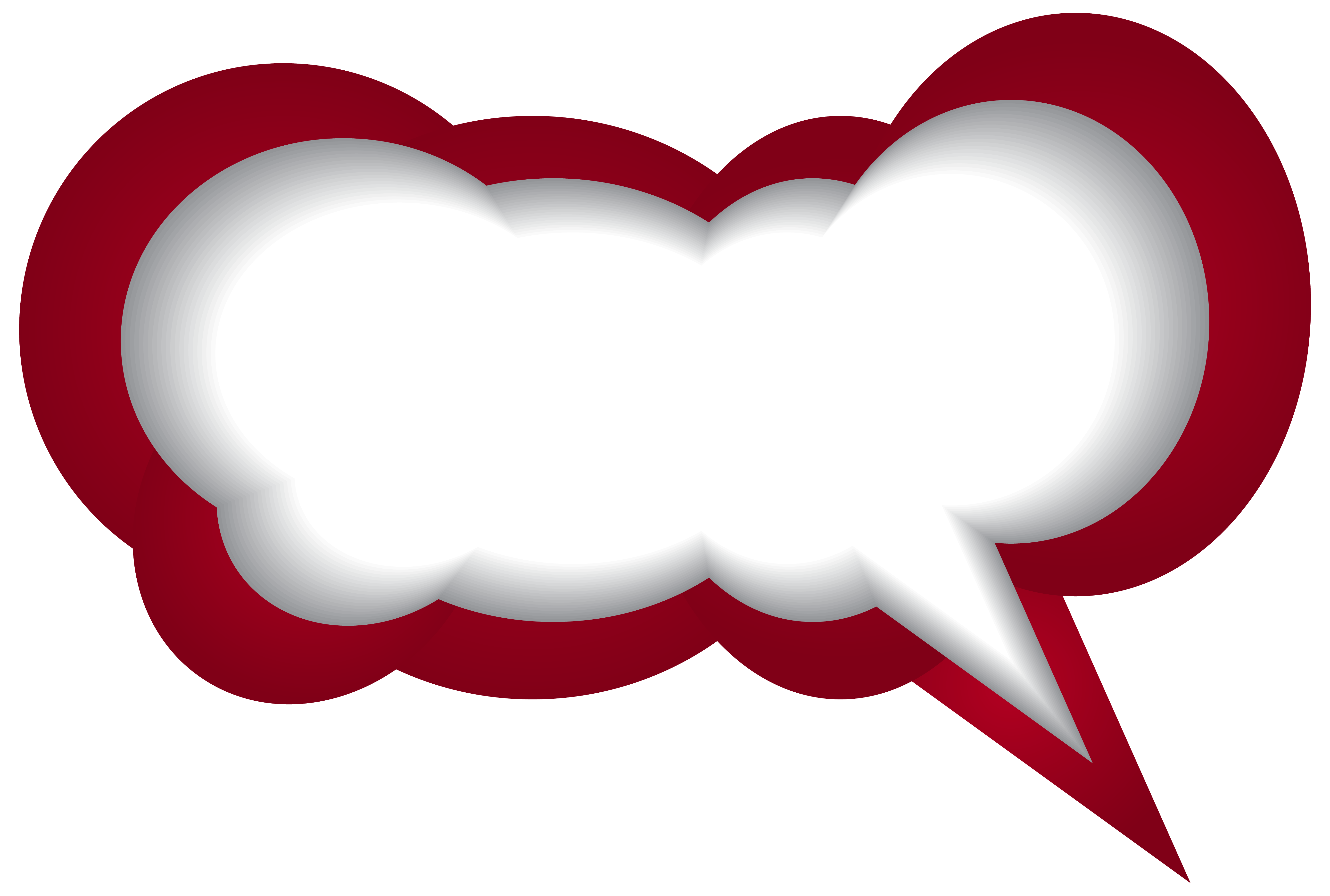 Speech Bubble Red White PNG Clip Art Image | Gallery Yopriceville