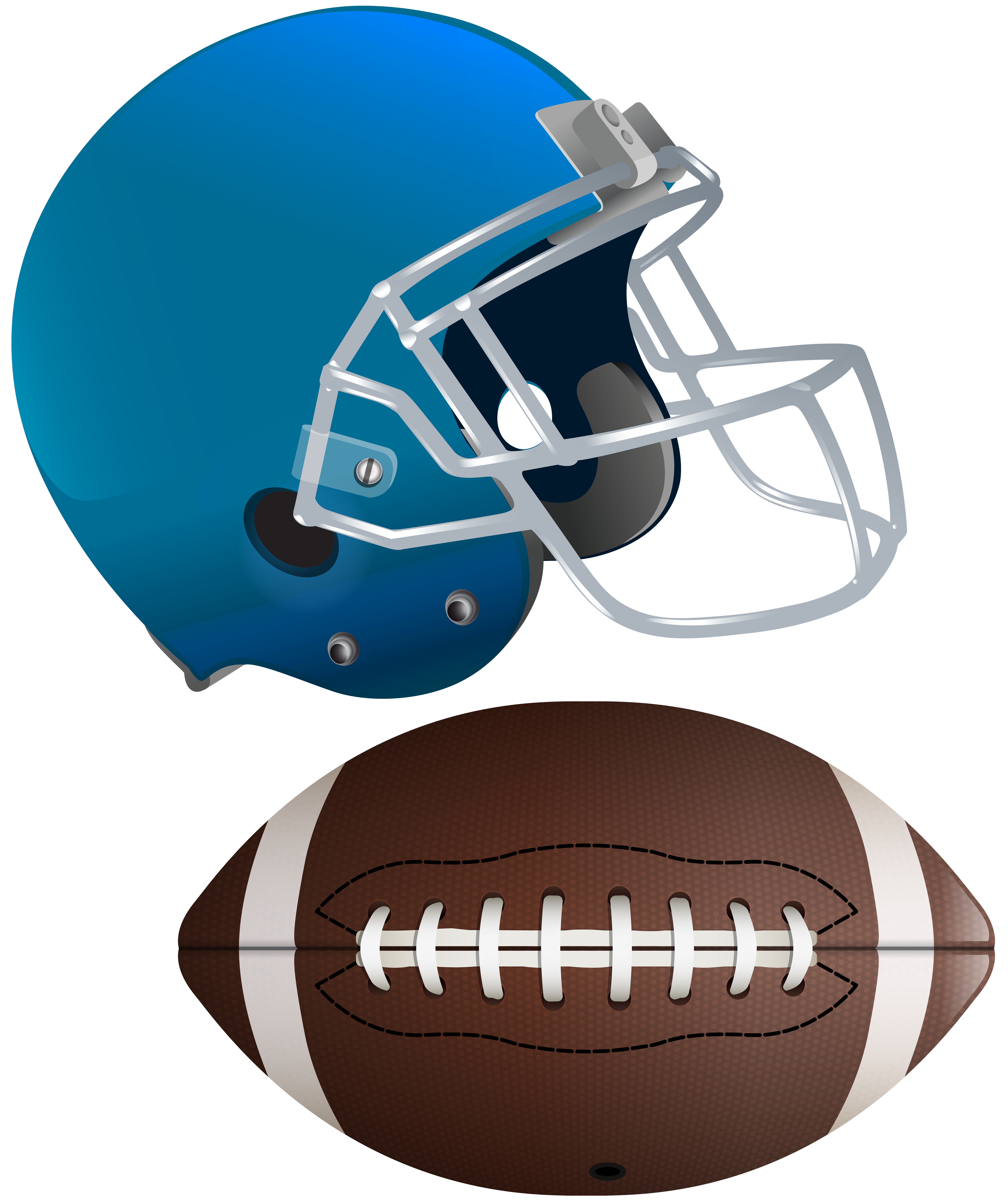 American Football Ball and Helmet Transparent Clip Art ...