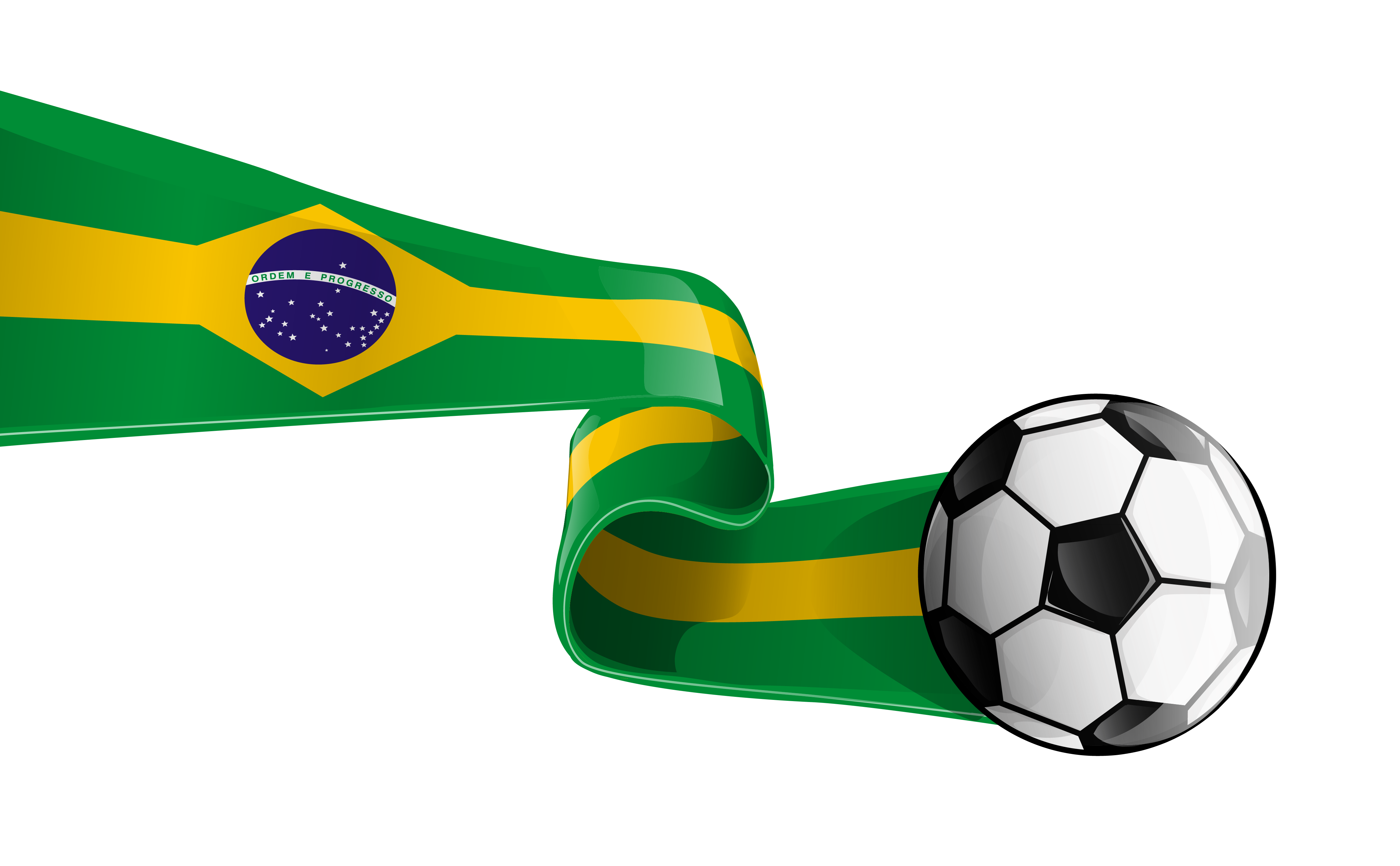 Soccer Ball with Brazilian Flag Transparent PNG Clipart ...