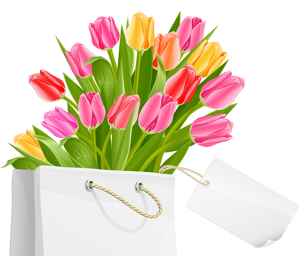Spring Bag with Tulips PNG Clipart Picture | Gallery ...