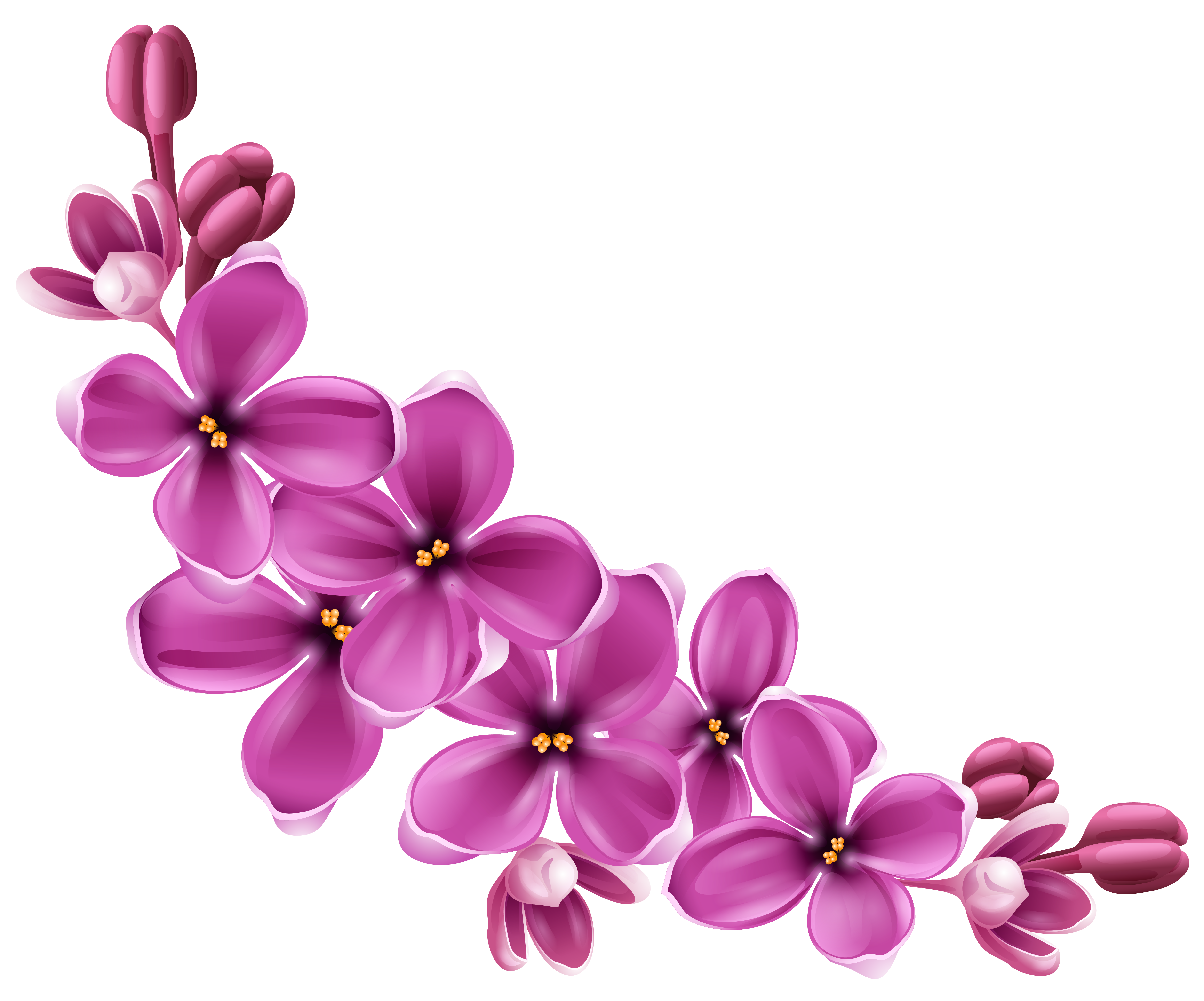 Spring Pink Floral Decor PNG Picture Clipart Gallery Yopriceville   Spring Pink Floral Decor PNG Picture Clipart 