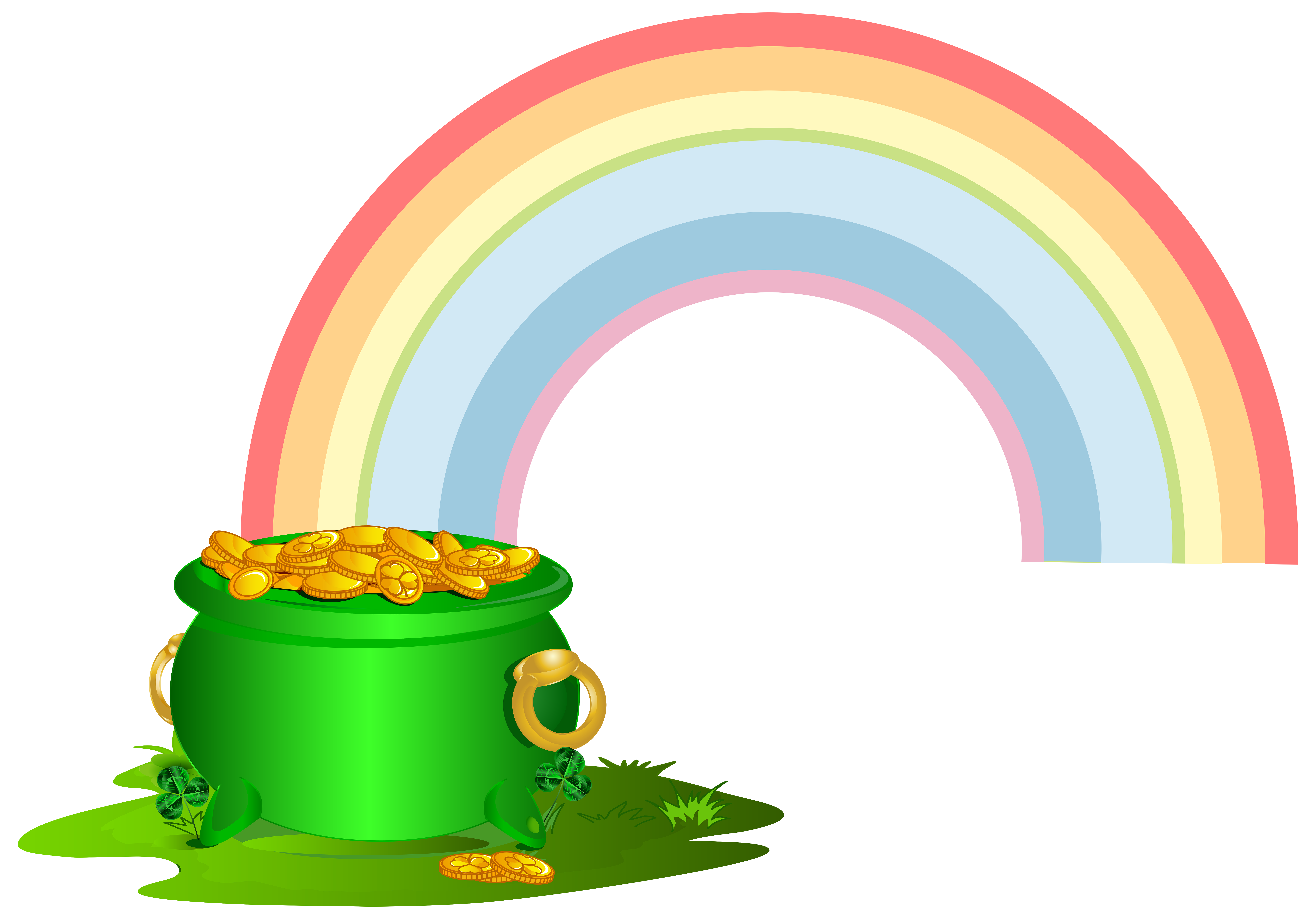 rainbow pot of gold clip art