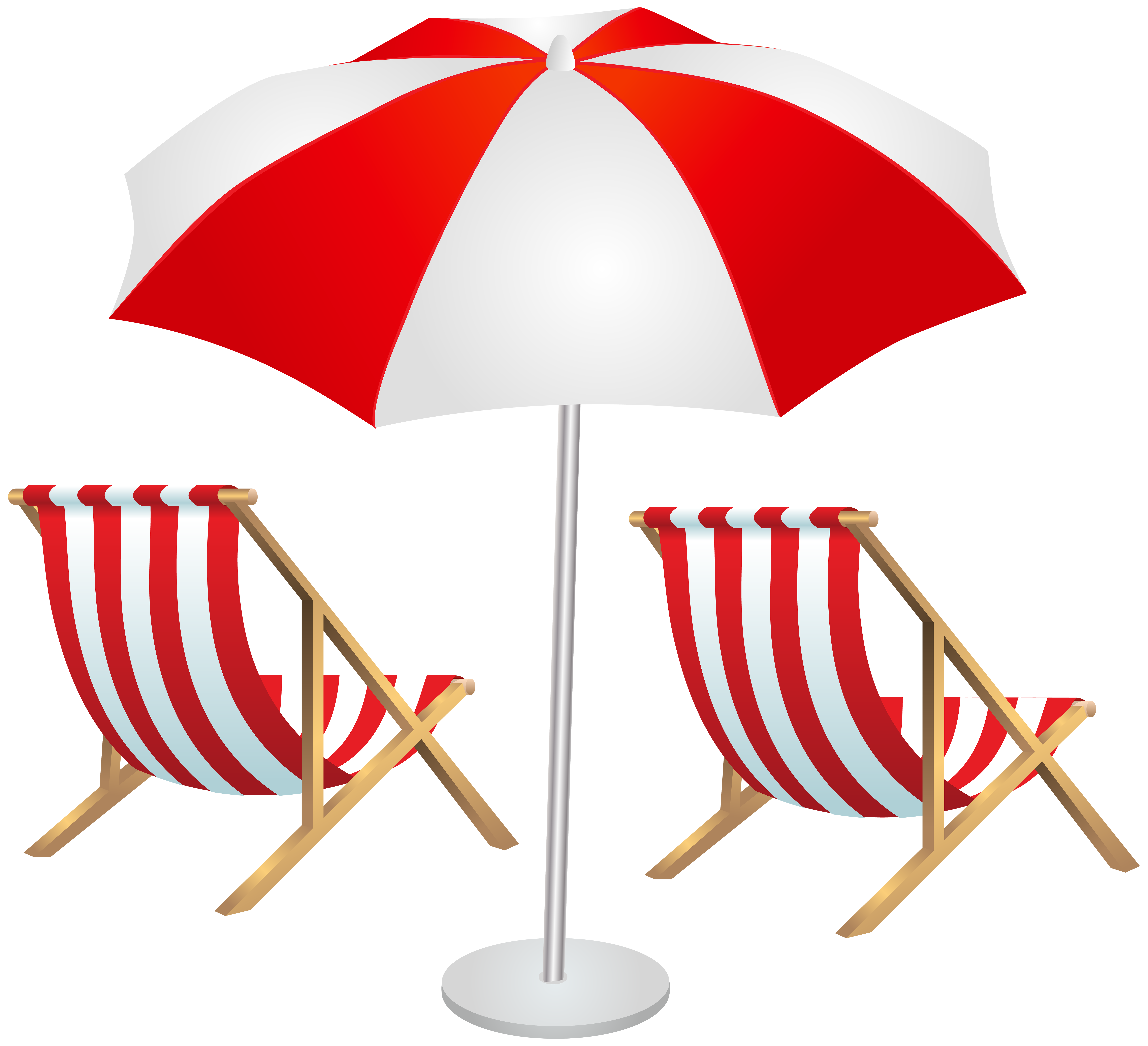 Beach Chairs and Umbrella PNG Clip Art Image | Gallery ...