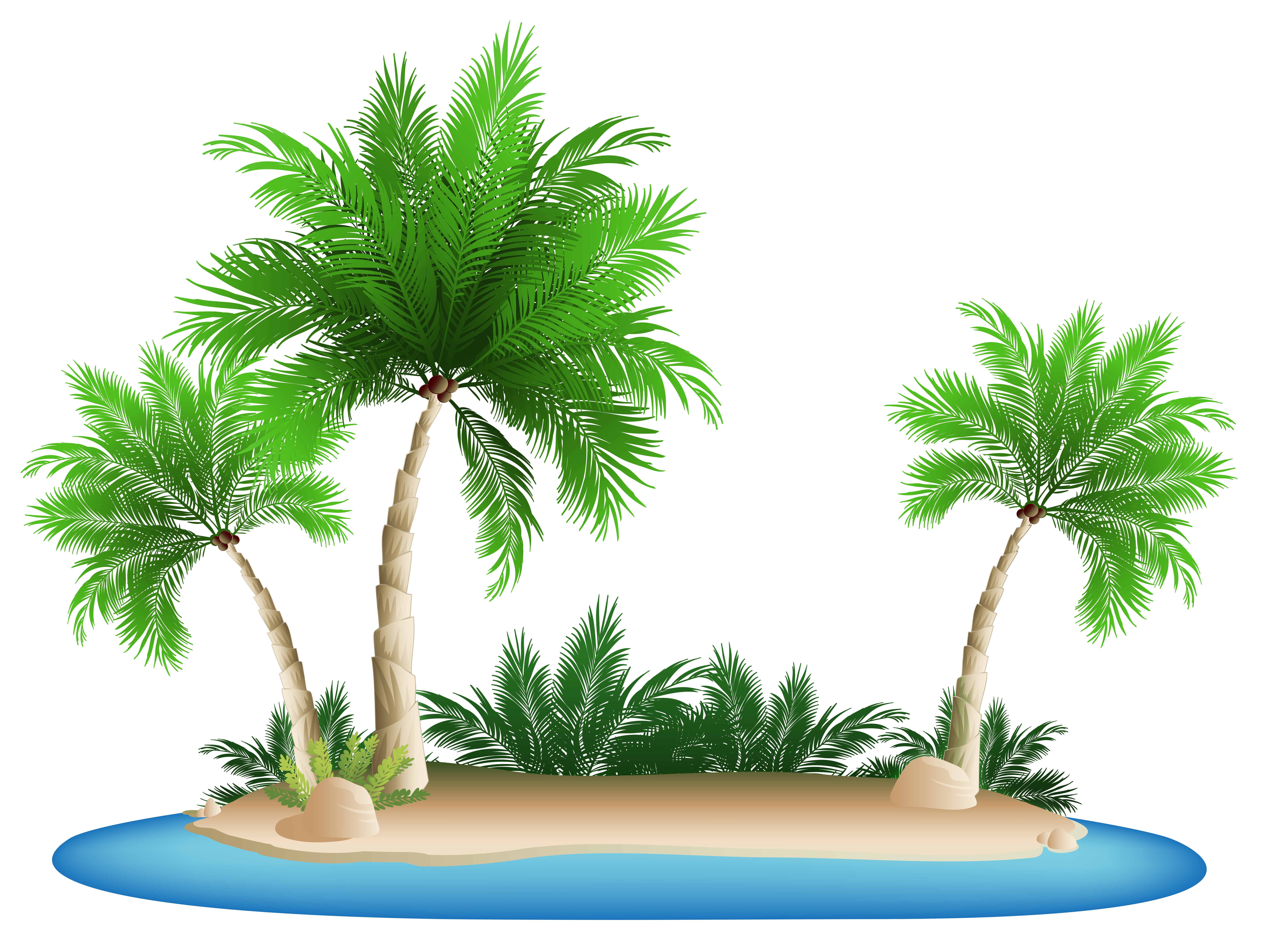 Palm Trees Island PNG Clipart Picture | Gallery ...