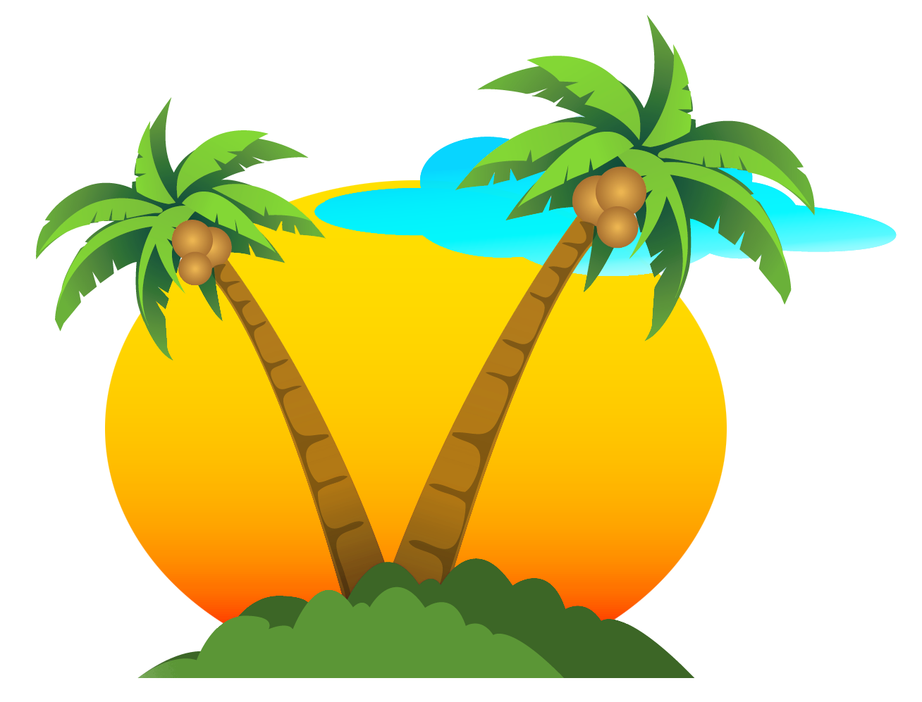 palms and sun png vector clipart gallery yopriceville merry christmas gold png