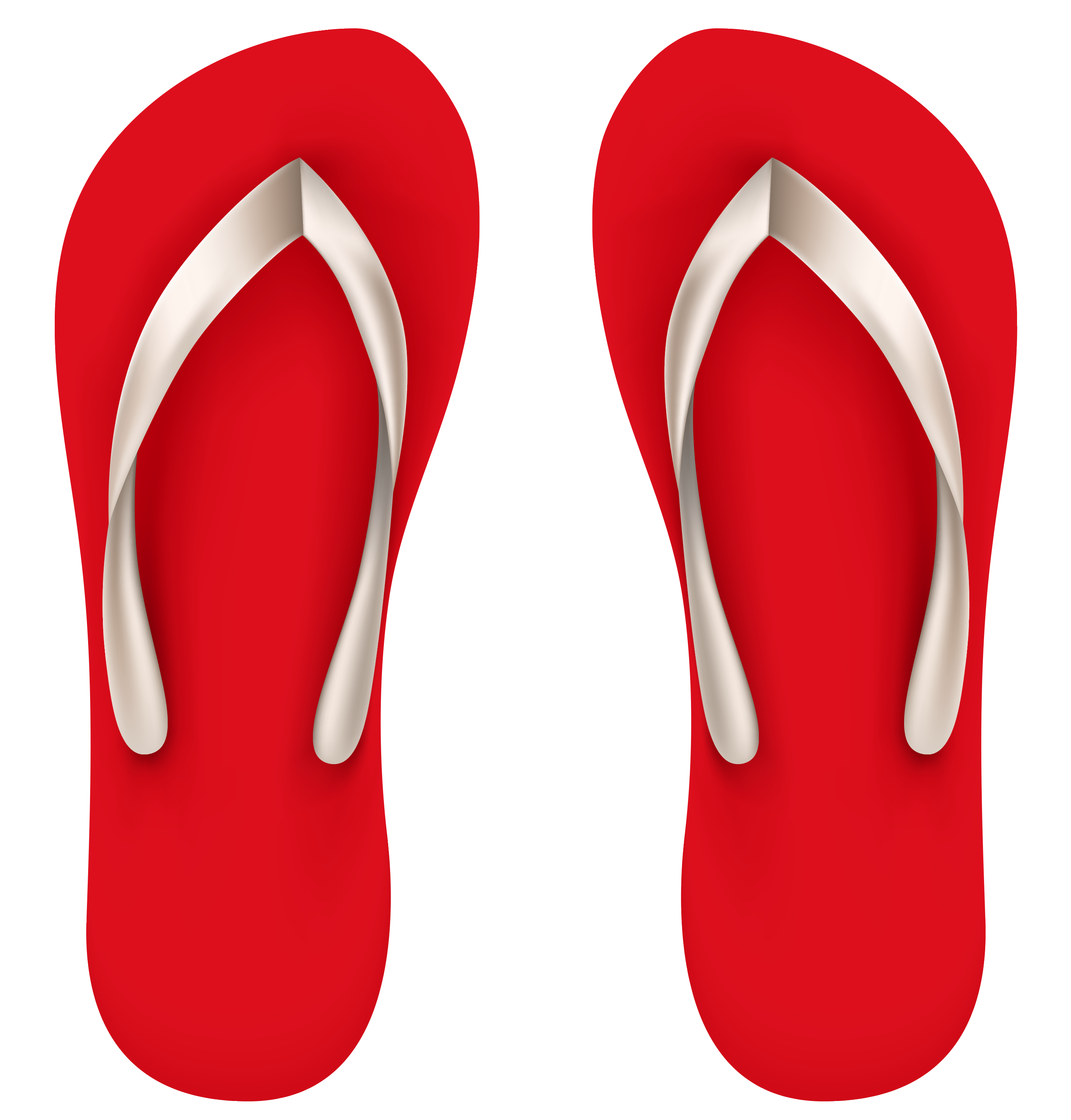 Red Beach Flip Flops PNG Vector Clipart | Gallery Yopriceville - High ...