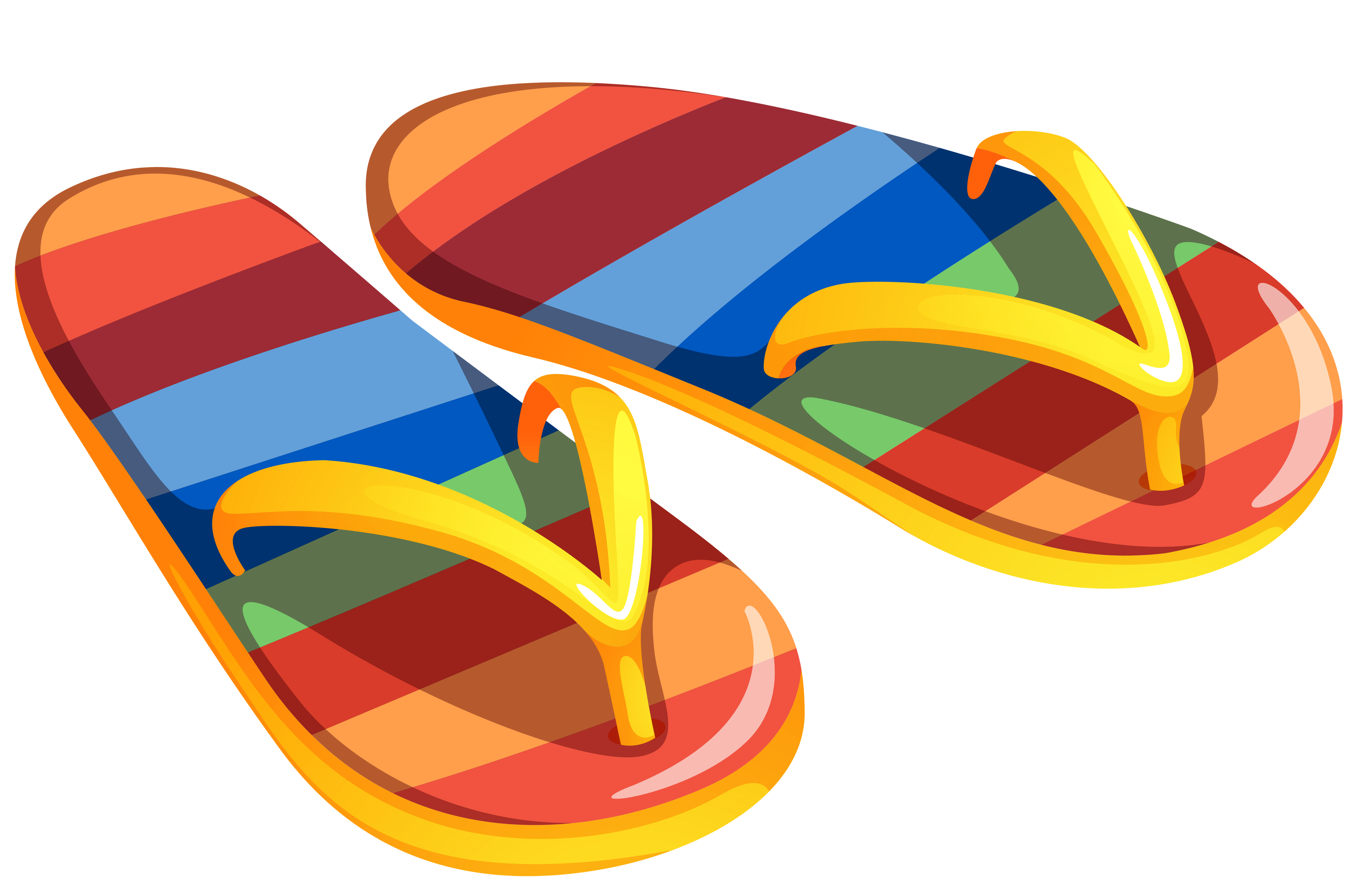 flip flops on the beach clipart