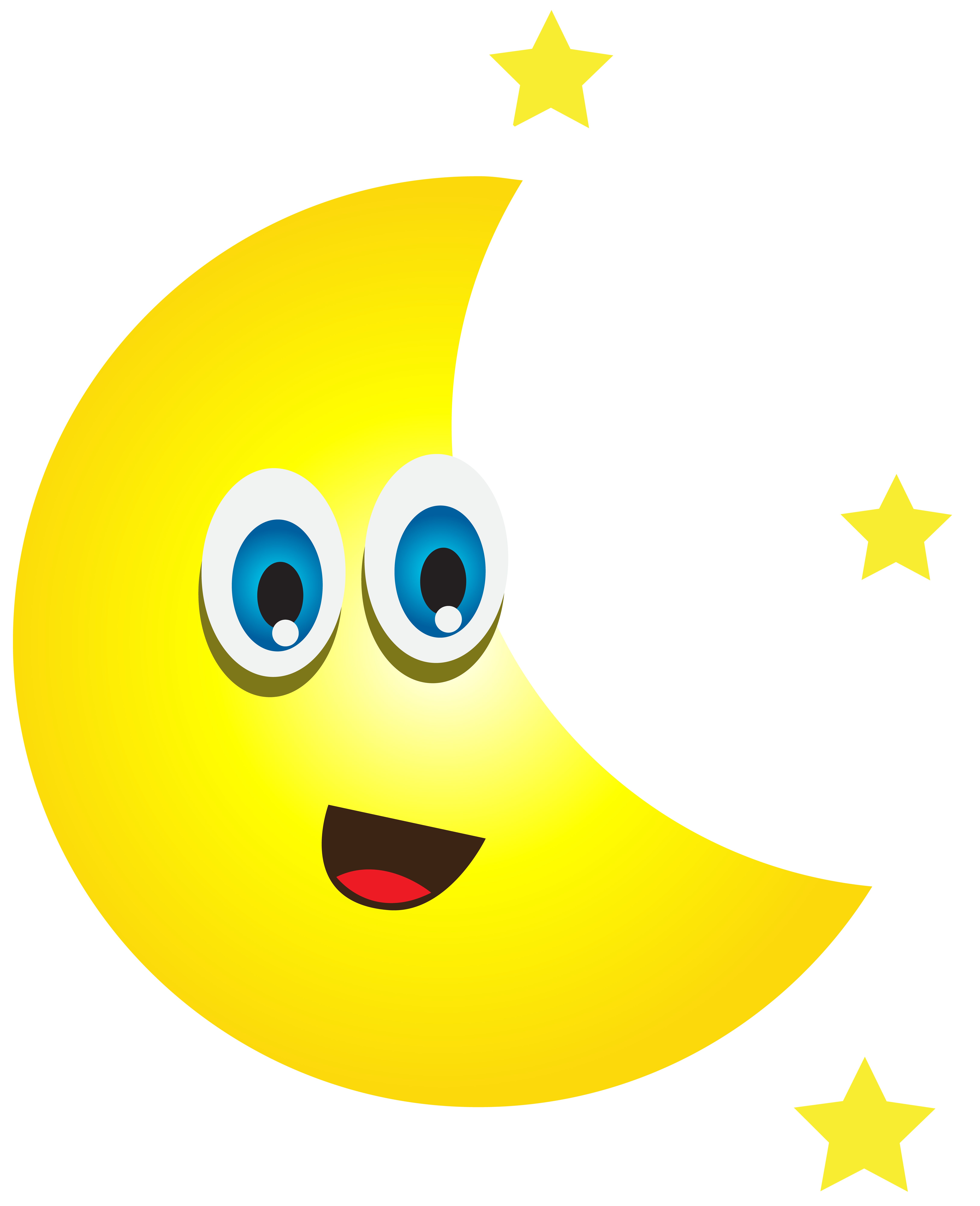Cartoon Moon with Stars PNG Clip Art Image | Gallery Yopriceville