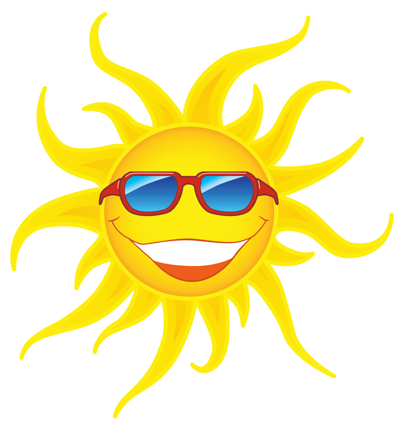 Sun With Sunglasses Png Clipart Image - Sun With Sunglasses Png,  Transparent Png - 600x593(#178108) - PngFind