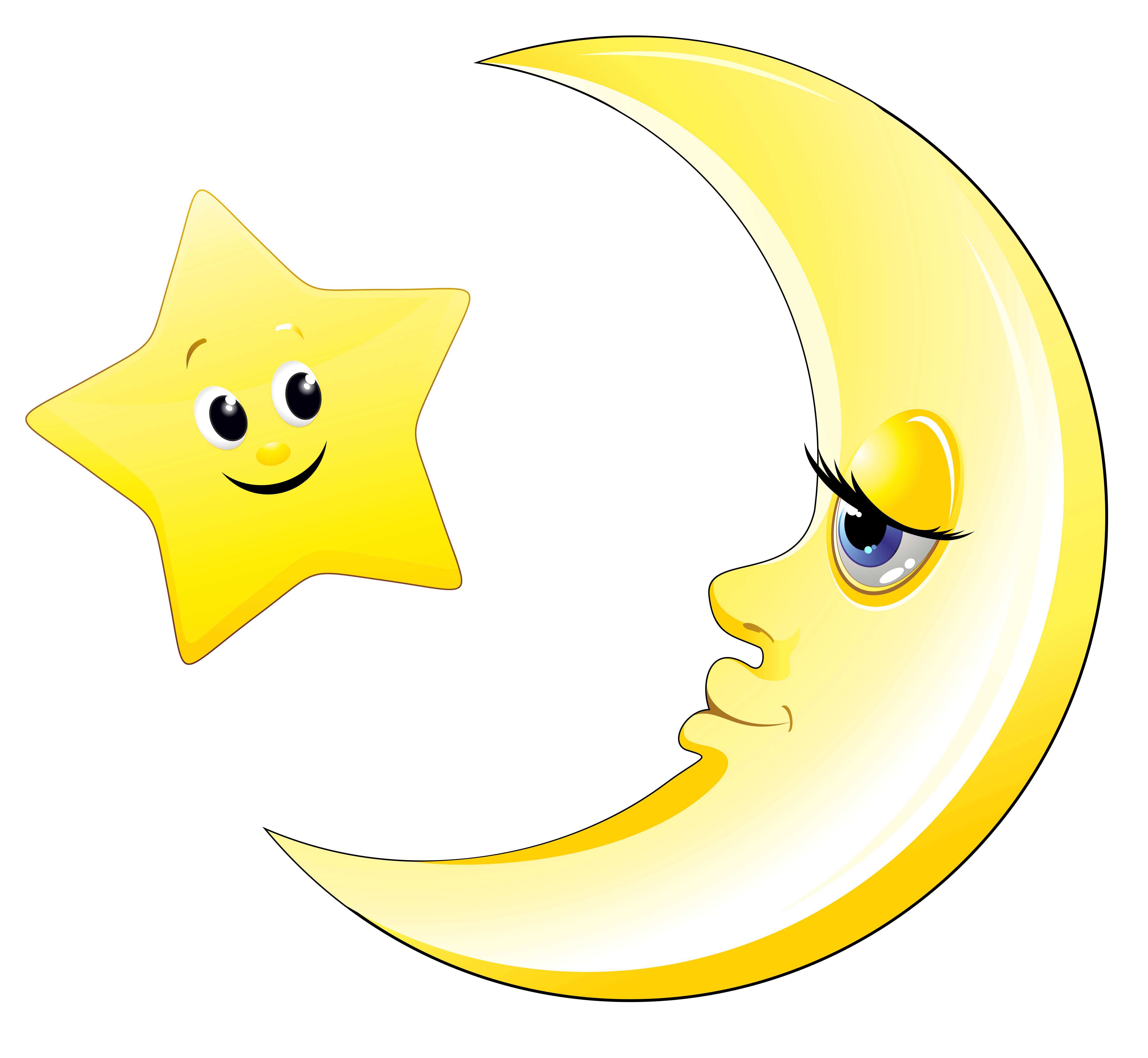 sun and moon and stars clipart