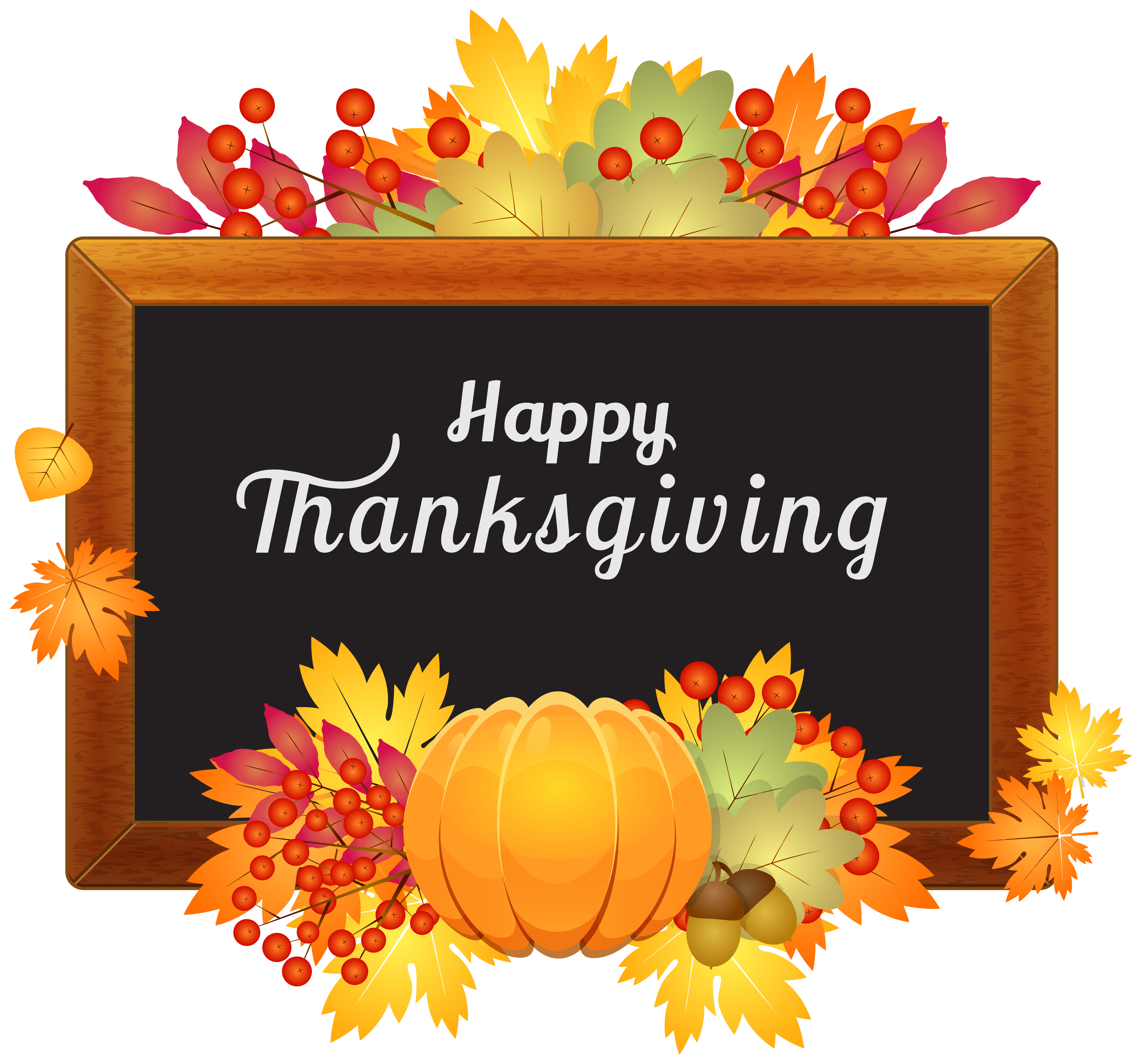 Happy Thanksgiving Decor PNG Clipart Image | Gallery Yopriceville