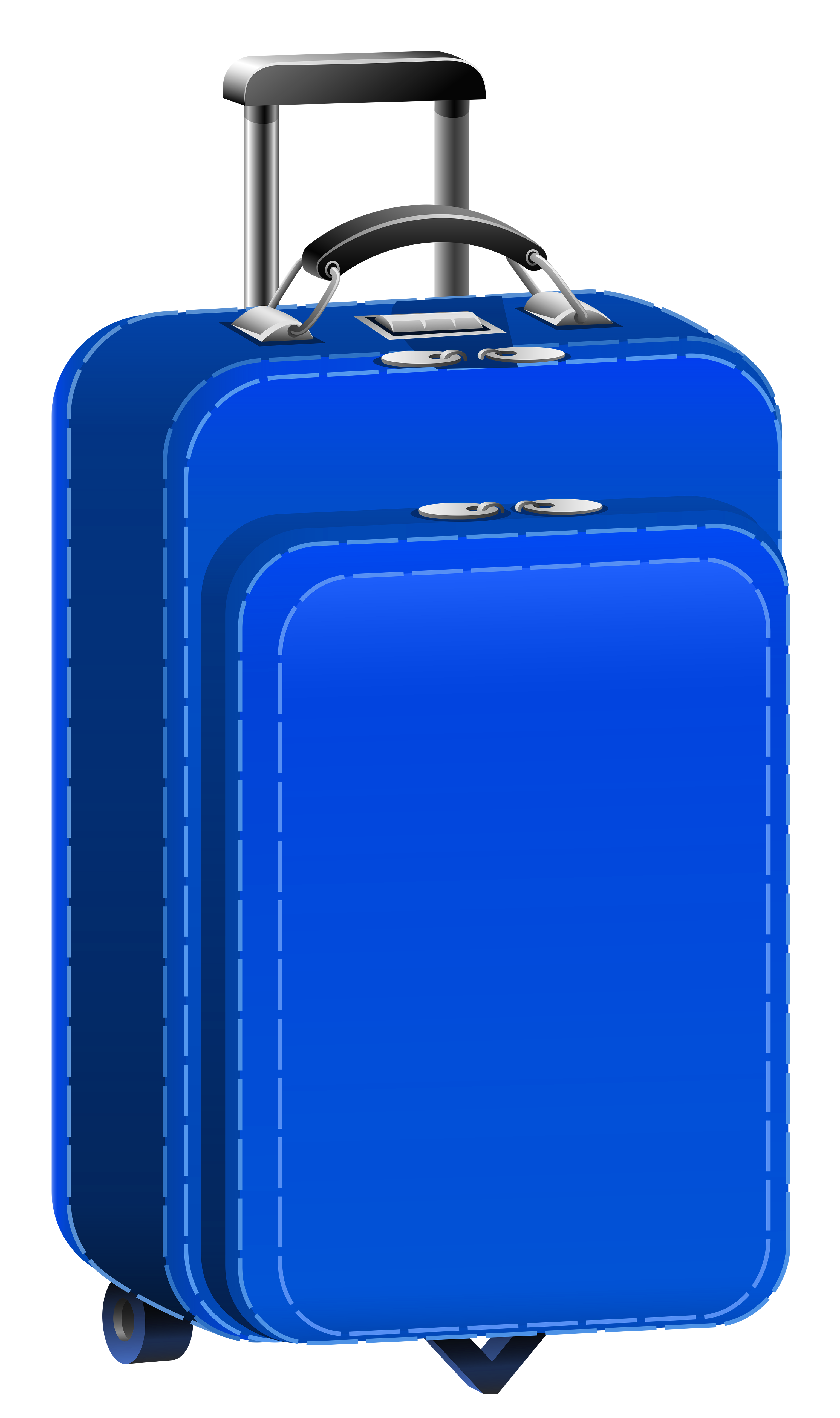 blue luggage bag