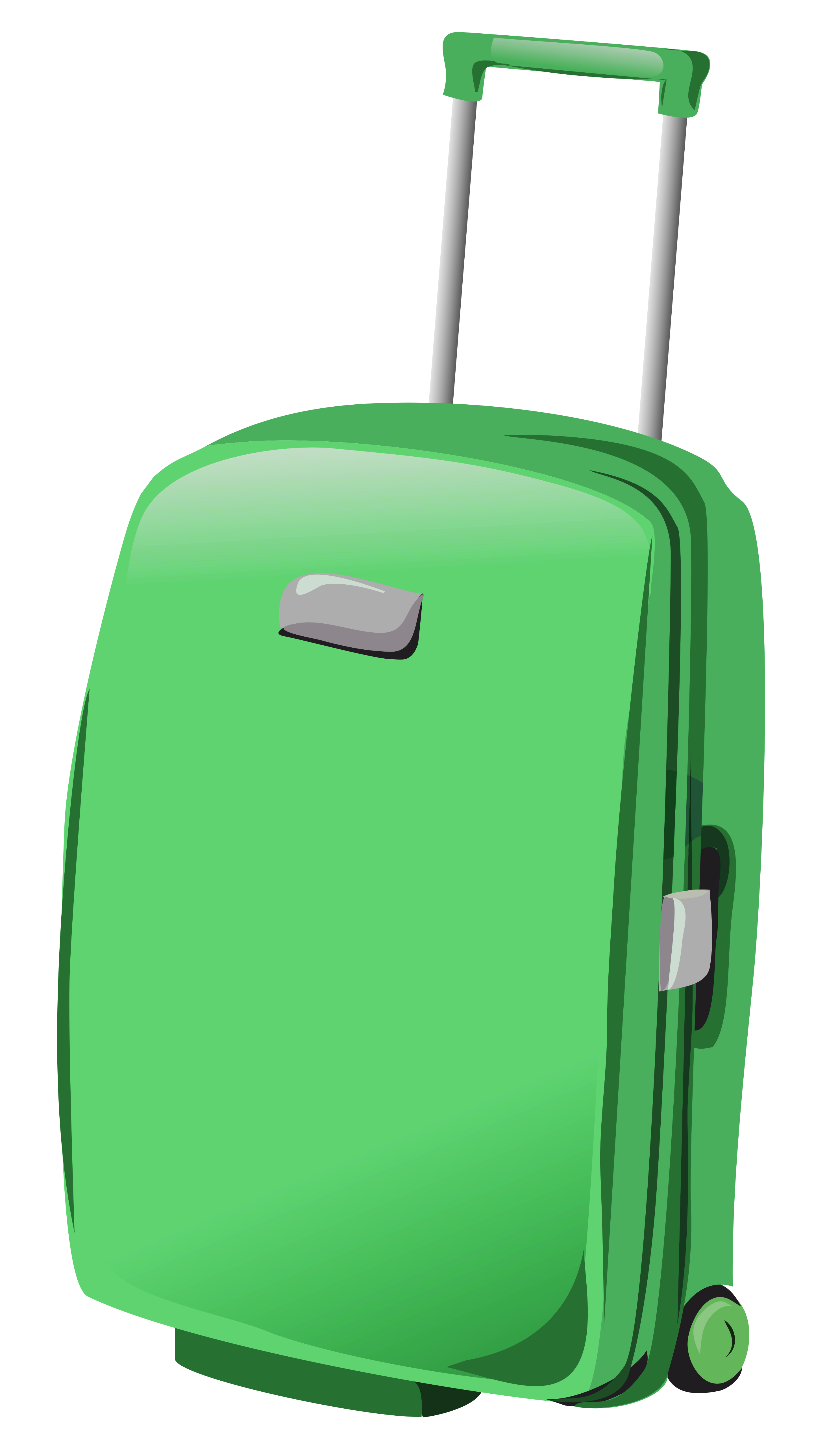 green suitcase