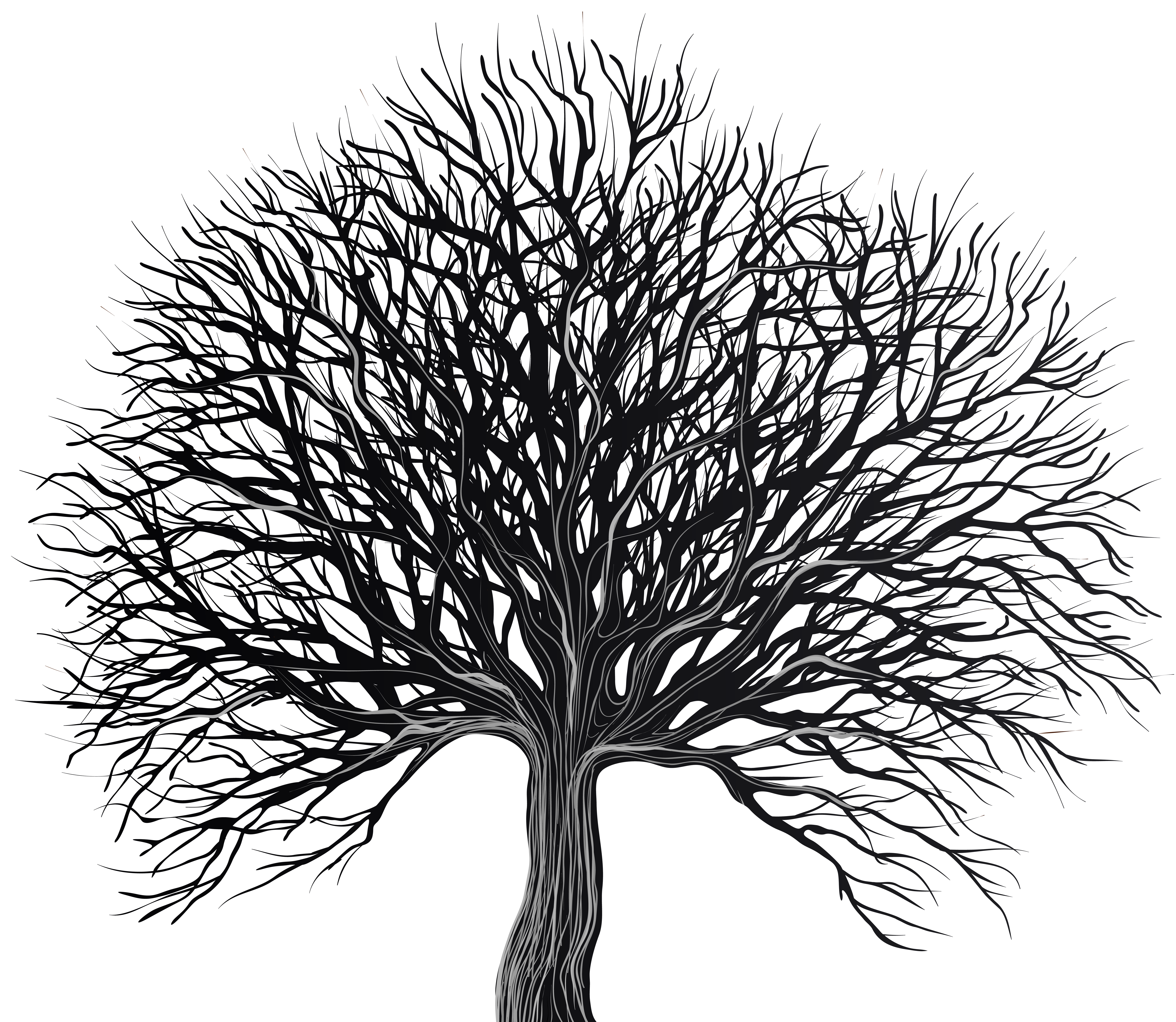 Black Art Tree PNG Clip Art | Gallery Yopriceville - High-Quality