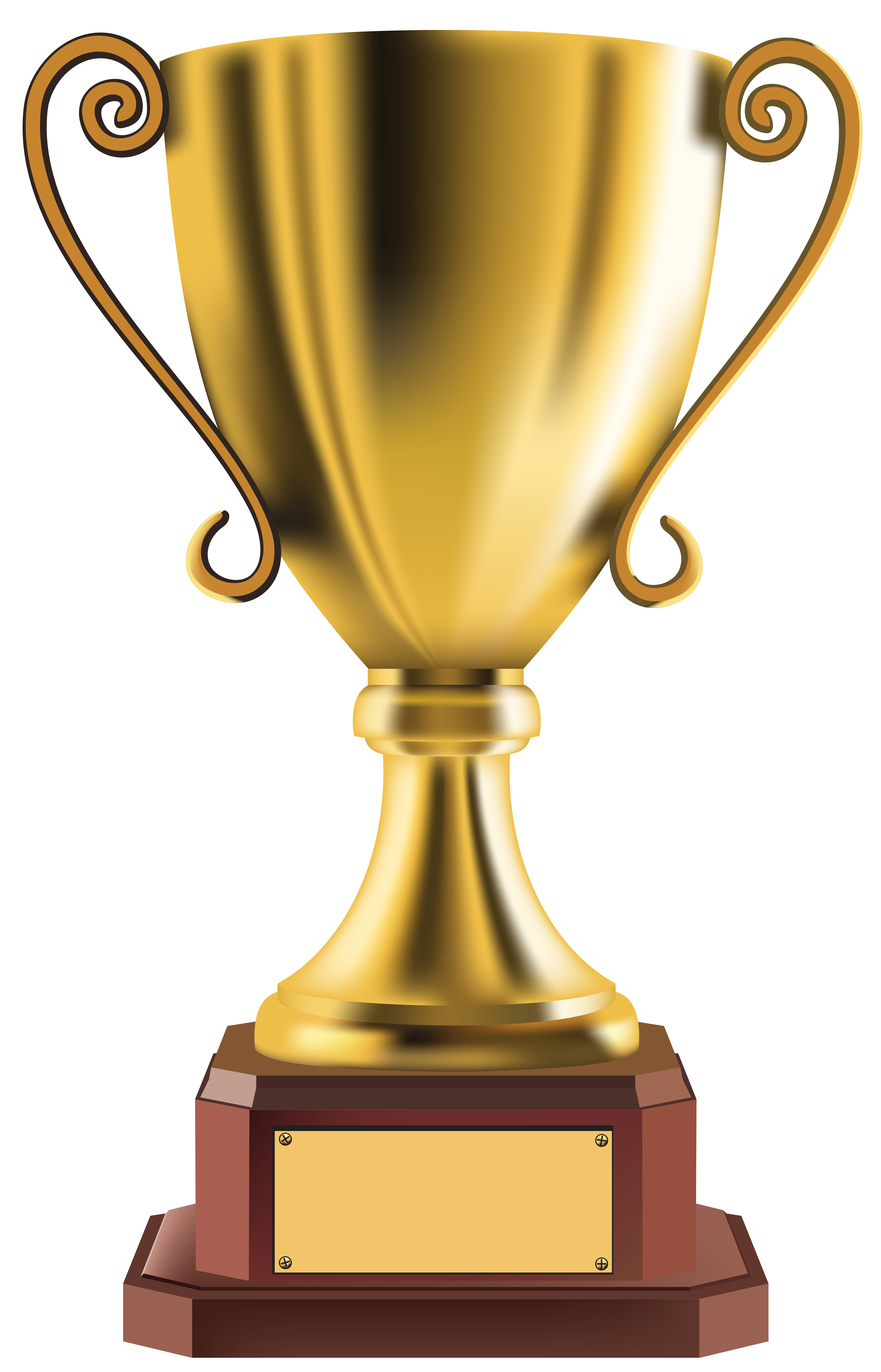 transparent gold cup trophy
