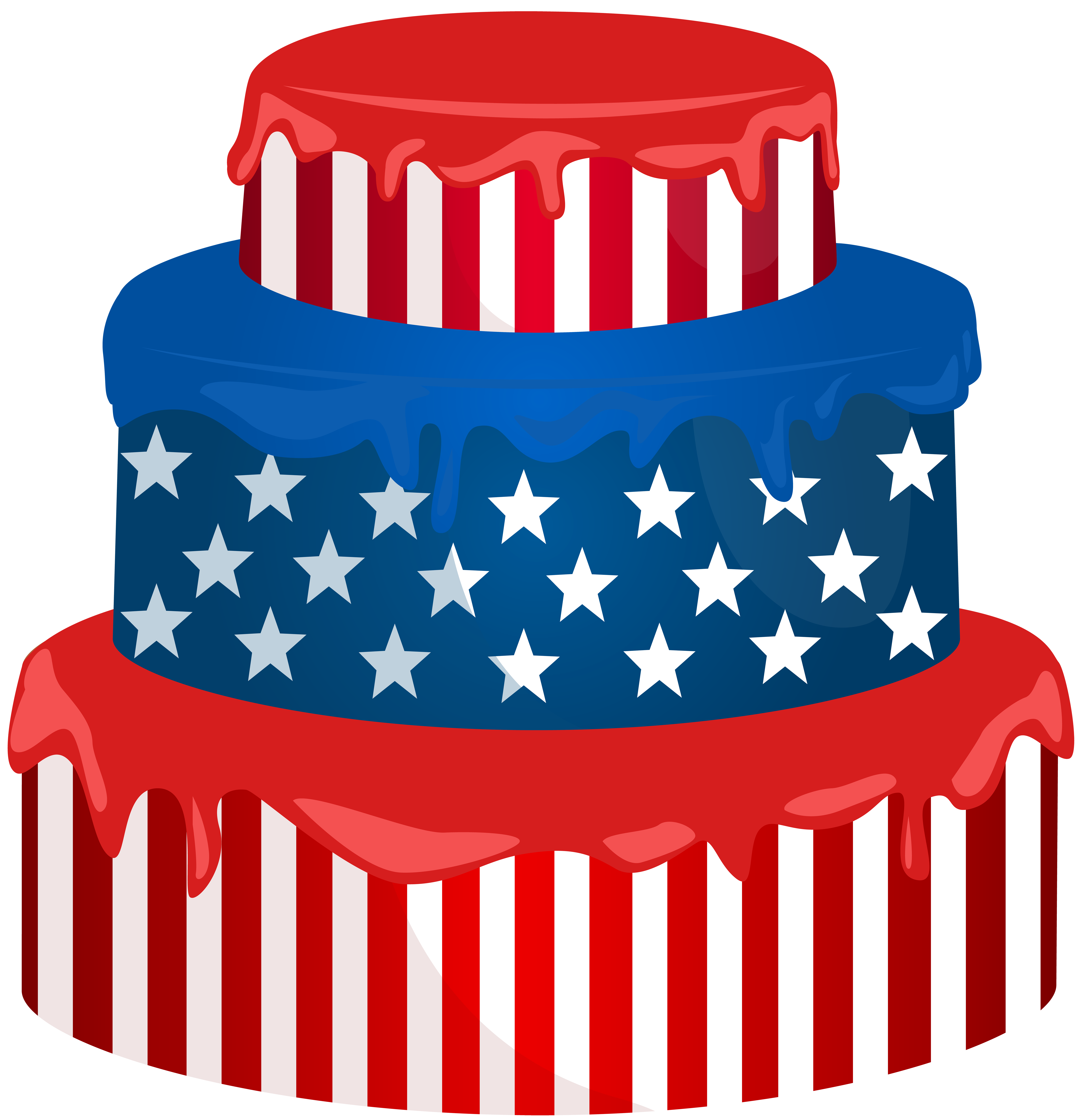 Delicious cake with American flag decor on blue background. Text HAPPY  INDEPENDENCE DAY Stock Photo - Alamy