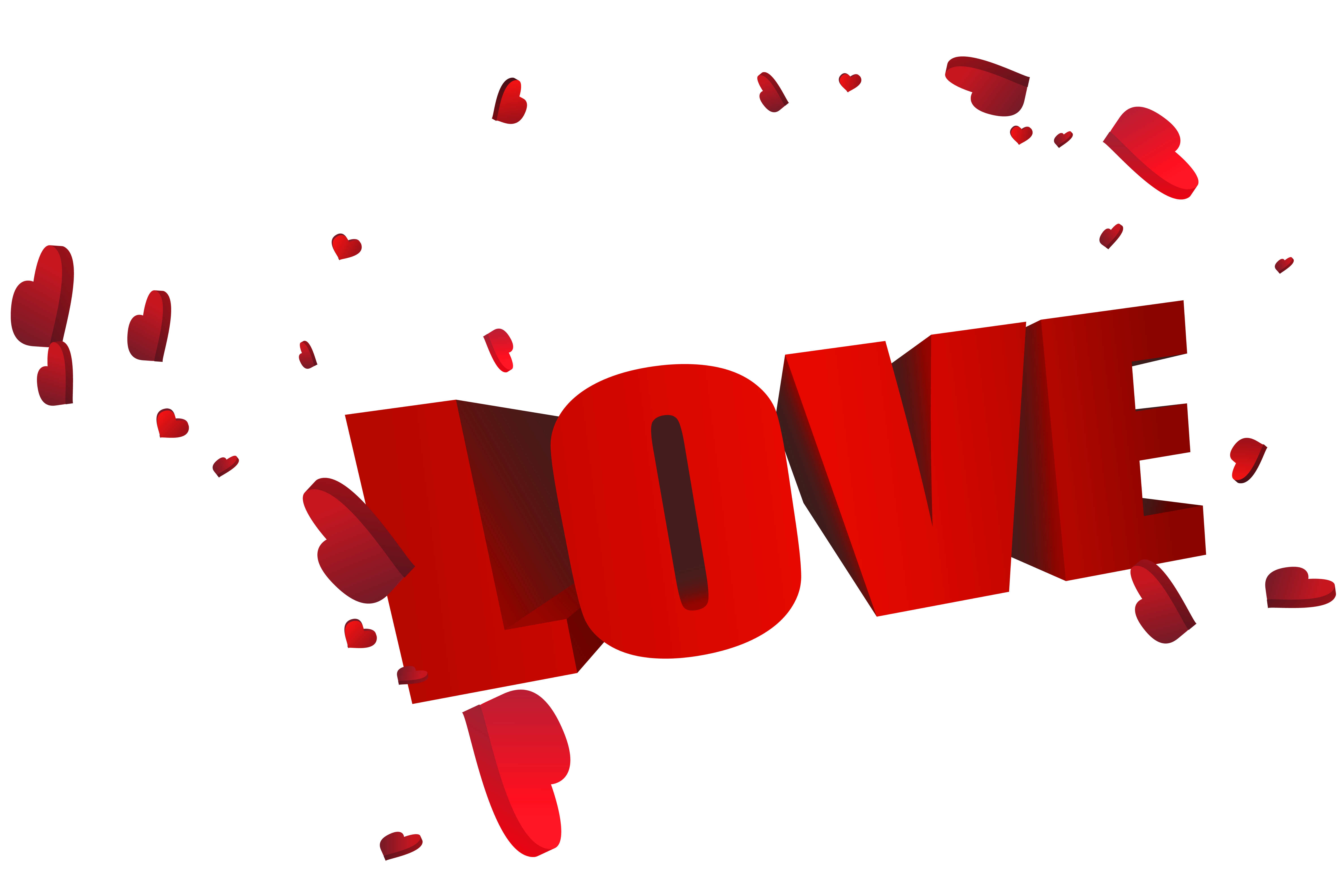 big red 3d love