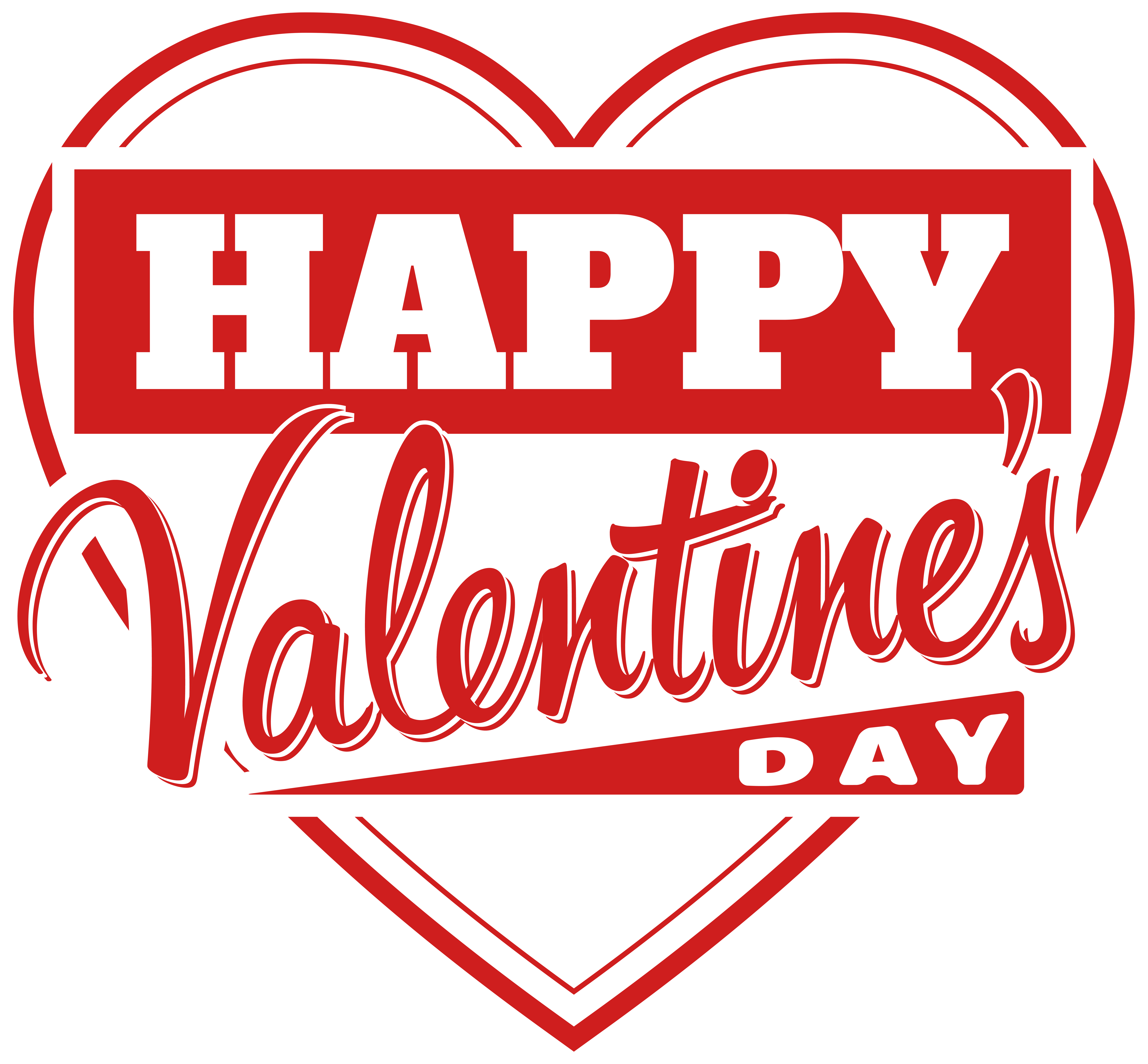 Happy Valentine's Day Heart Transparent PNG Clip Art Image ...