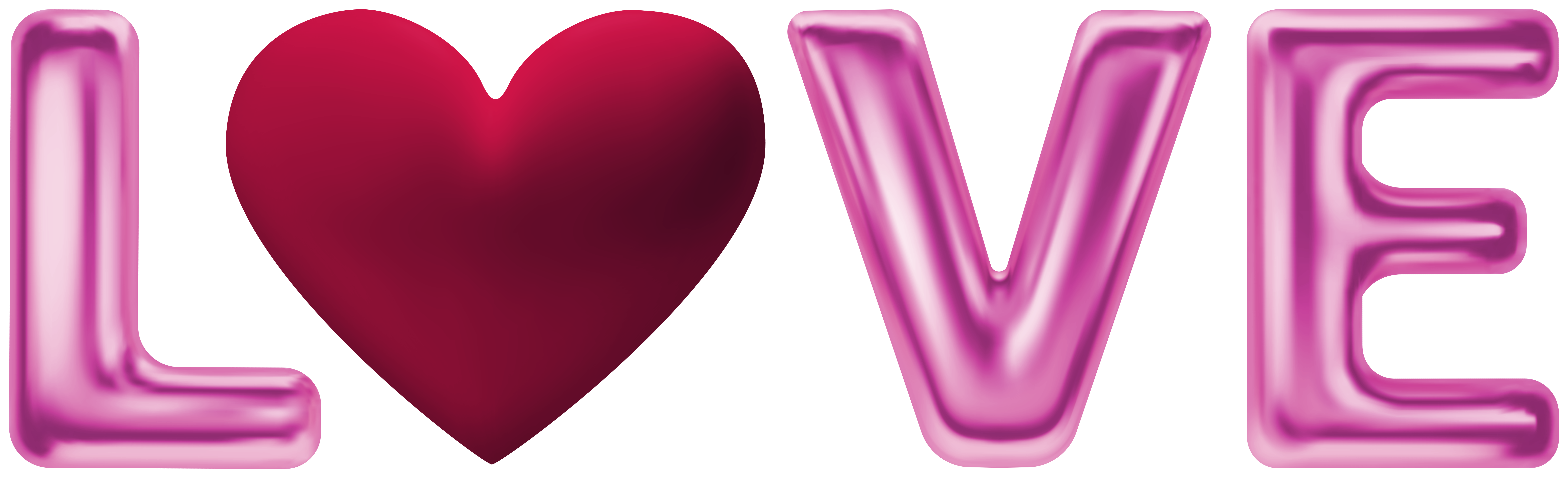 Heart With Love Clipart Transparent Background, Red Pink Love