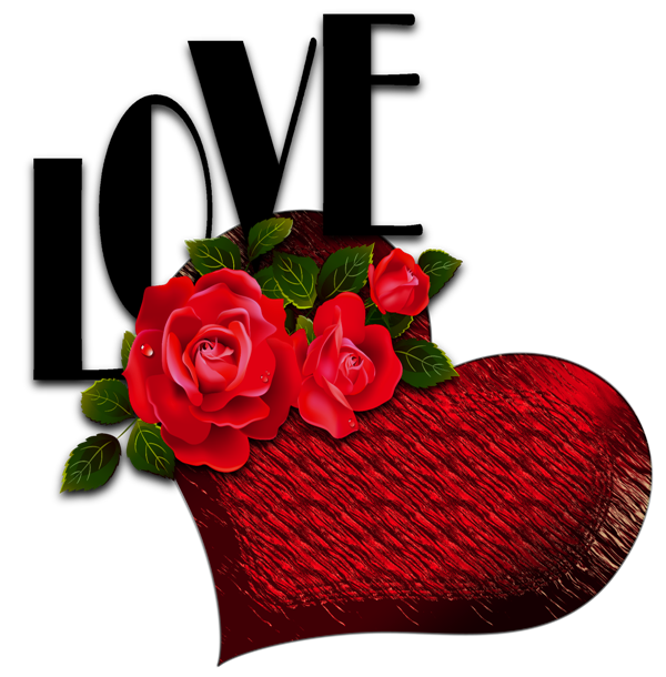 Scraps de Corazones.... - Página 22 Red_Heart_with_Roses_and_Love_PNG_Picture