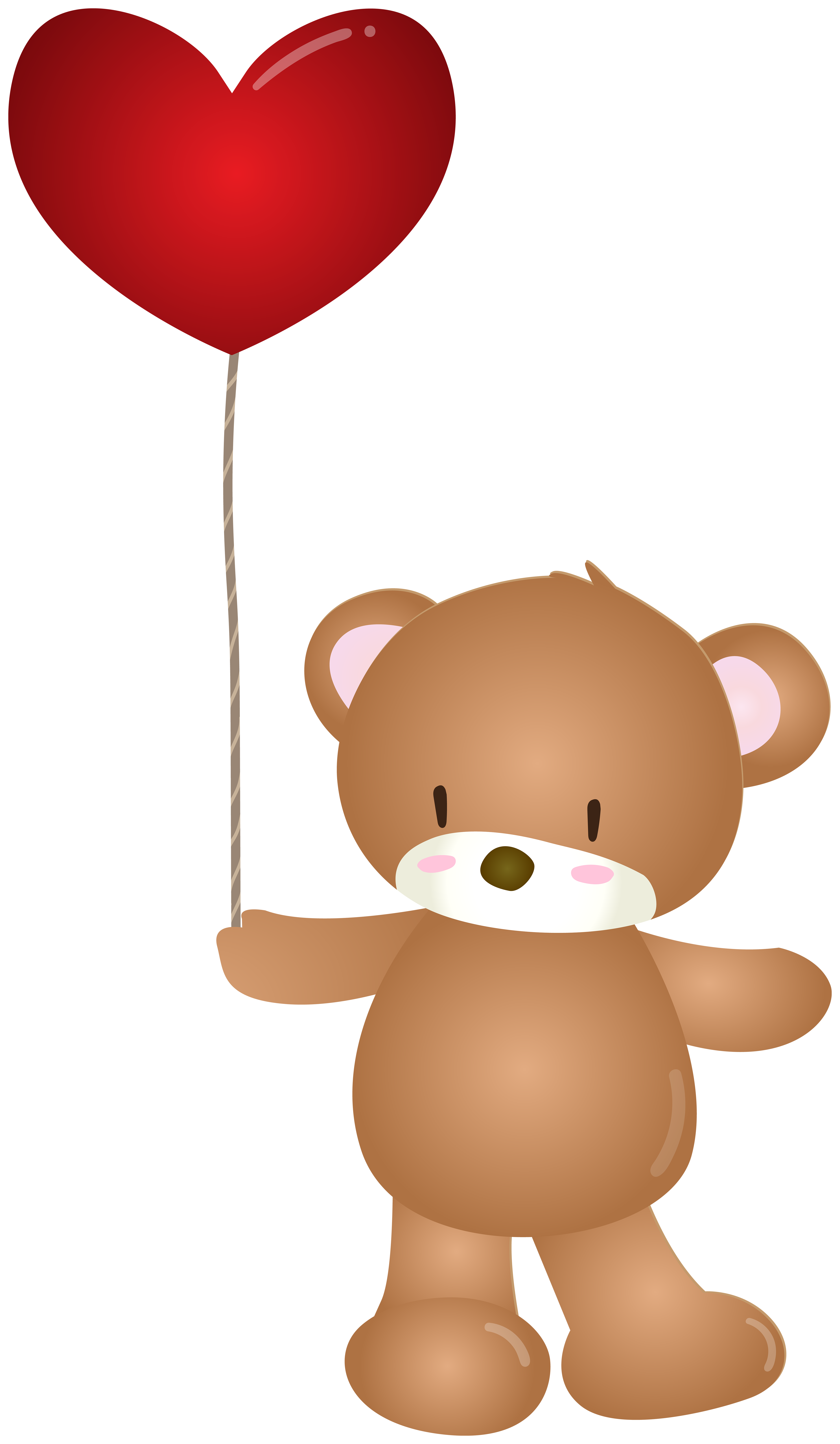 Valentines Day Clipart-valentines day bear holding heart balloon