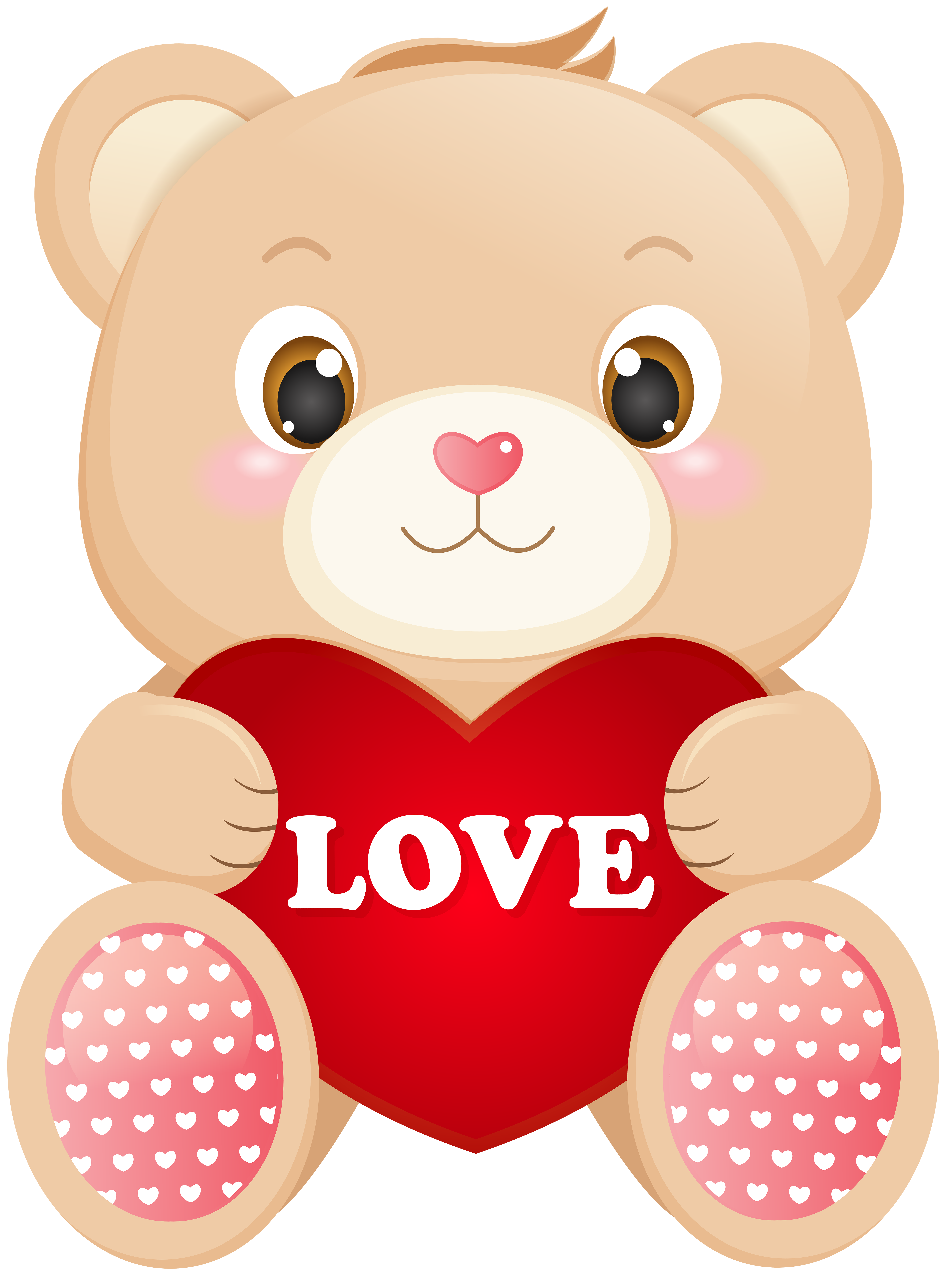 teddy with love heart