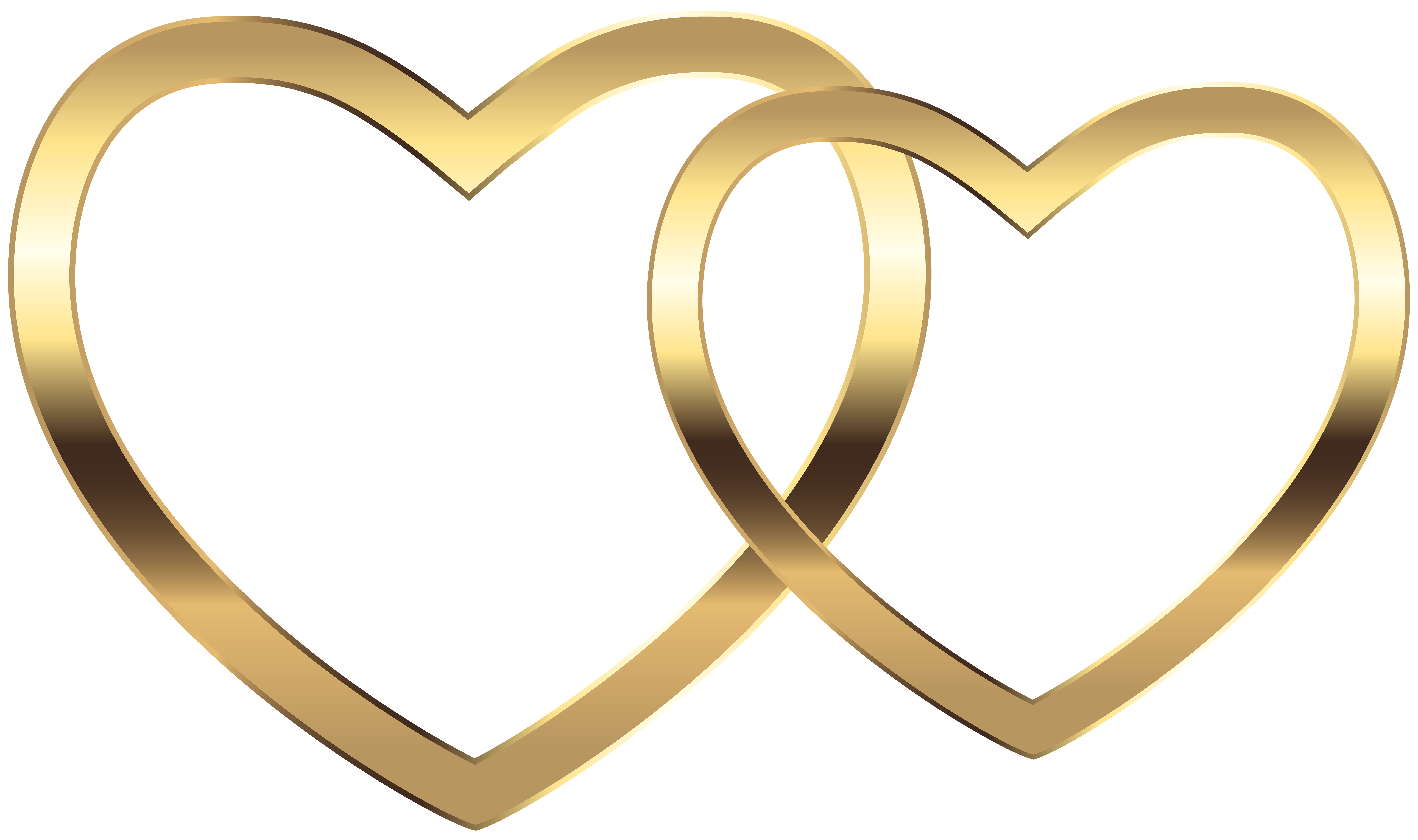 gold wedding hearts