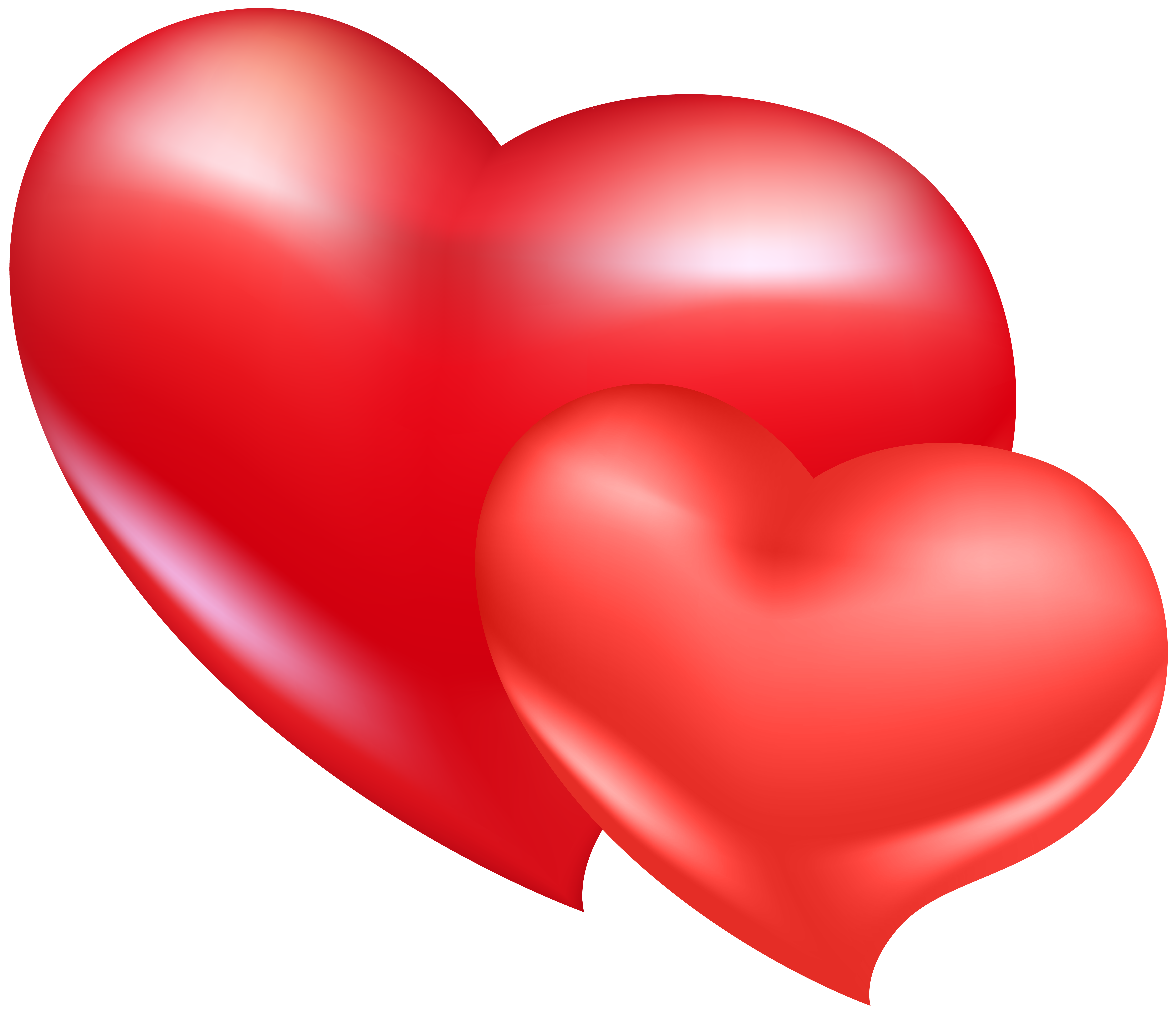 Transparent Red Hearts PNG Clipart