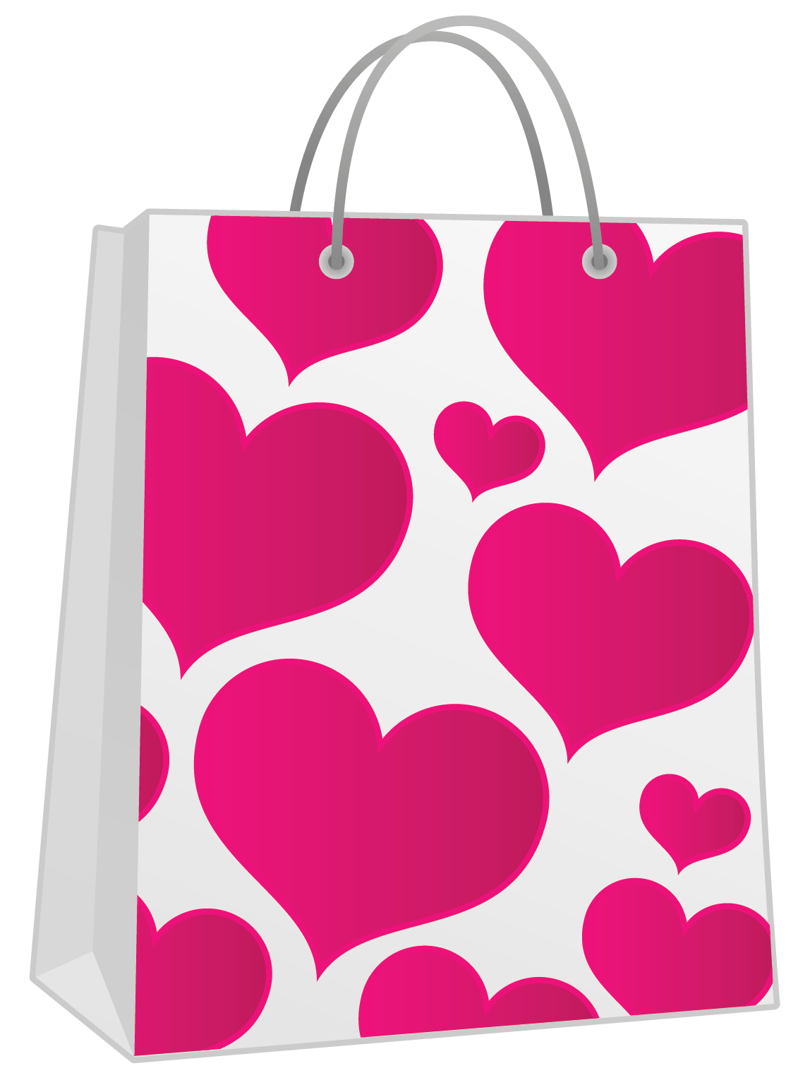 pink shopping bag clip art